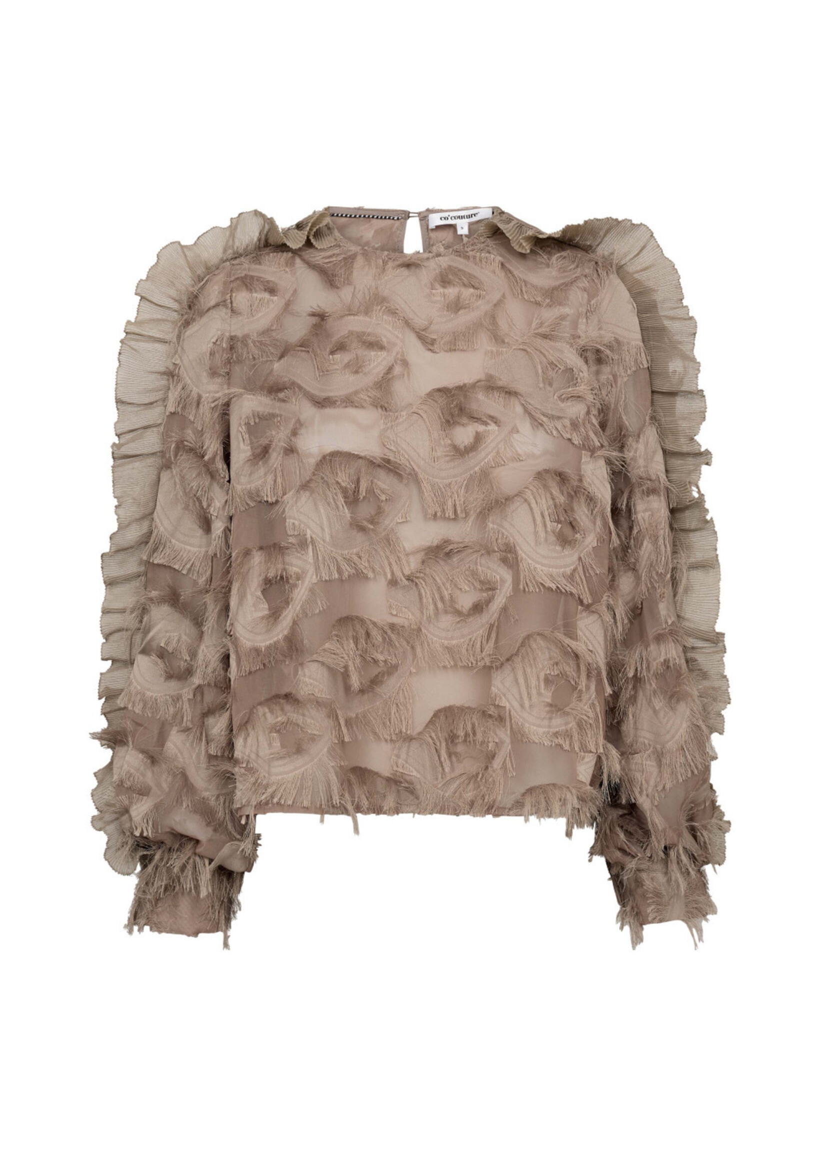 Co Couture Co'couture, SyraCC Structure Blouse, Walnut, Size: