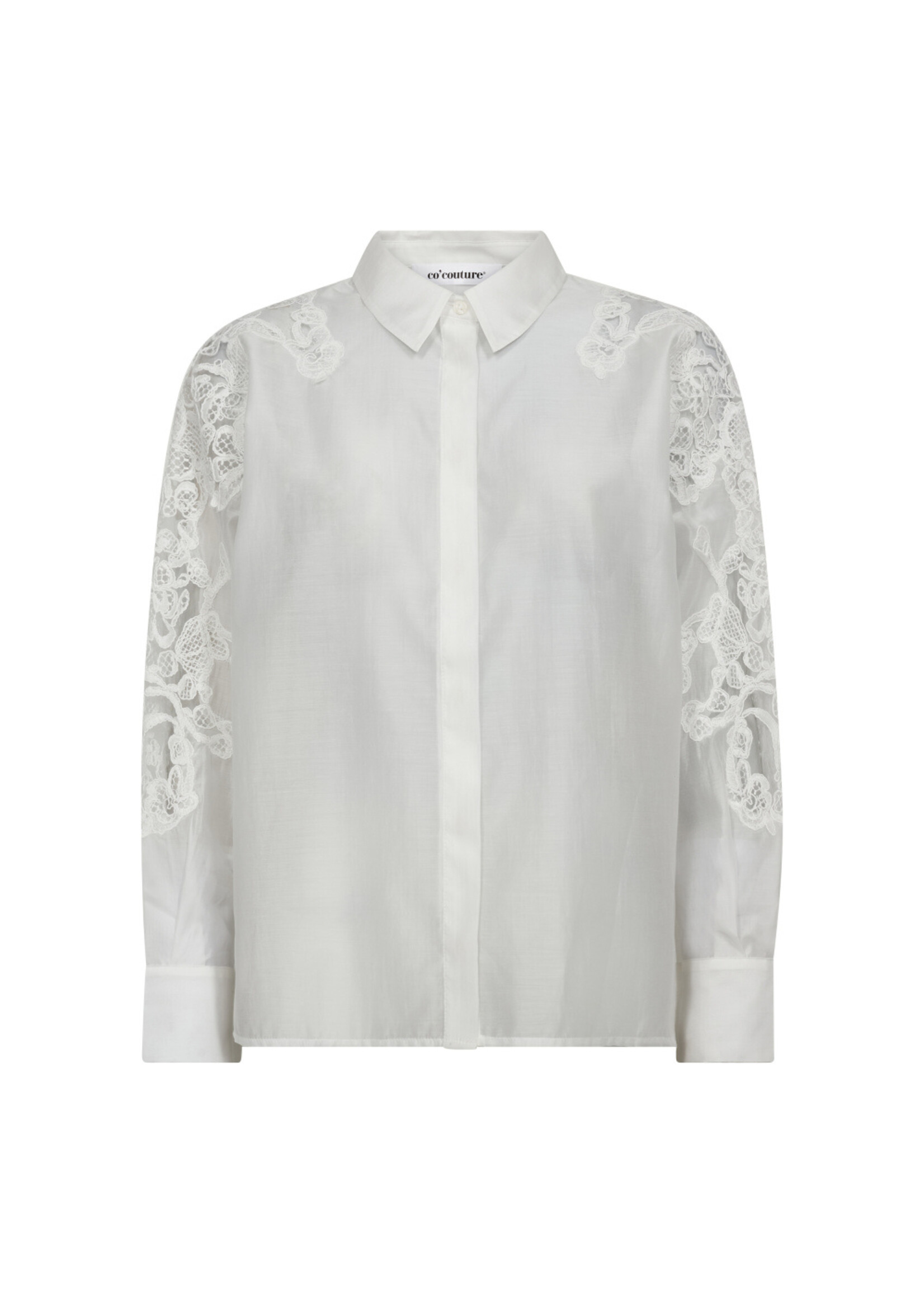 Co Couture Co'couture, KawaCC Embroidery Shirt, White, Size: