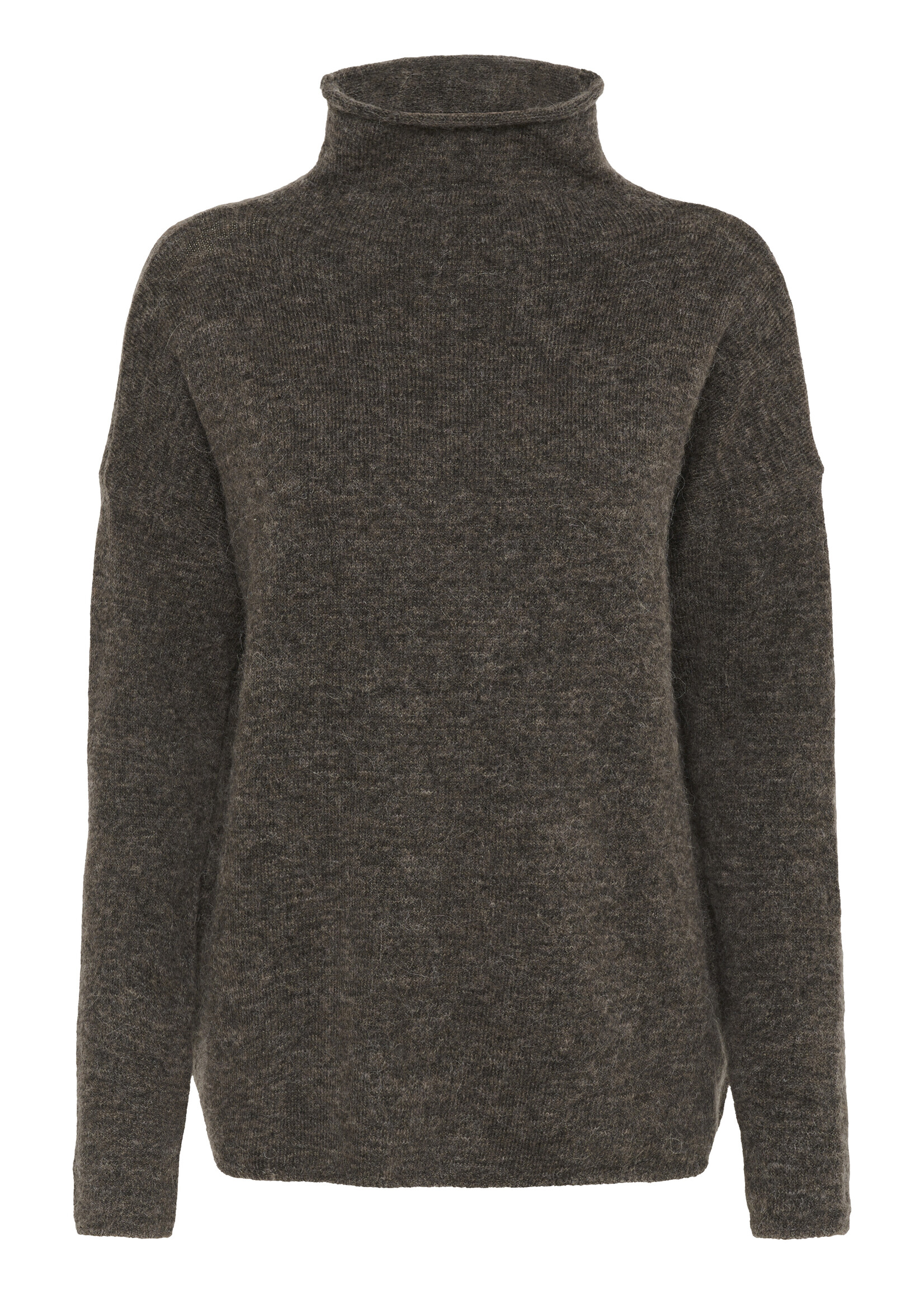 Soaked In Luxury Soaked, SLMiya Slim Sleeve Pullover, Dark grey melange, size: