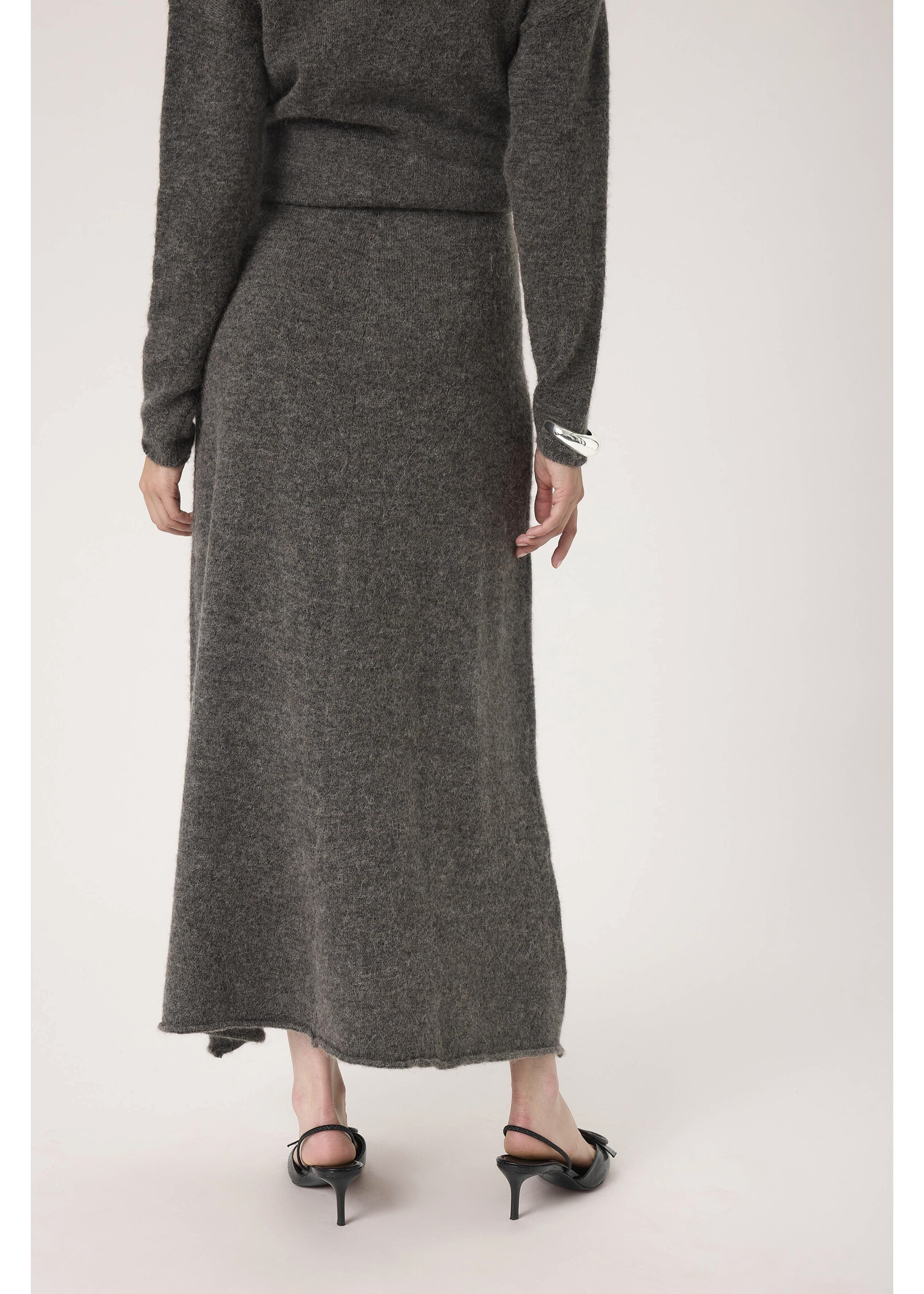 Soaked In Luxury Soaked, SLMiya Skirt, Dark grey melange, Size: