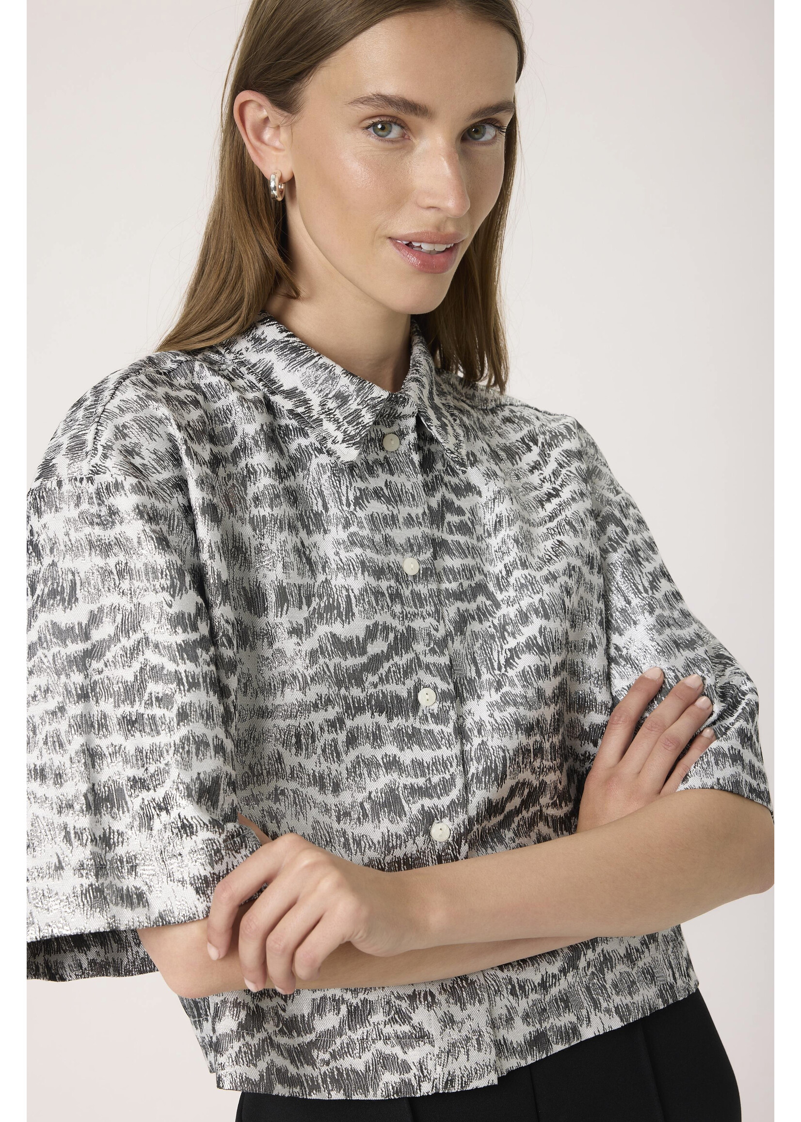 Soaked In Luxury Soaked, SLPricilla Shirt SS, Slivery animal, Size: