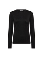 Co Couture Co'Couture, MannyCC Lurex Emb L/S Tee, Black, Size: