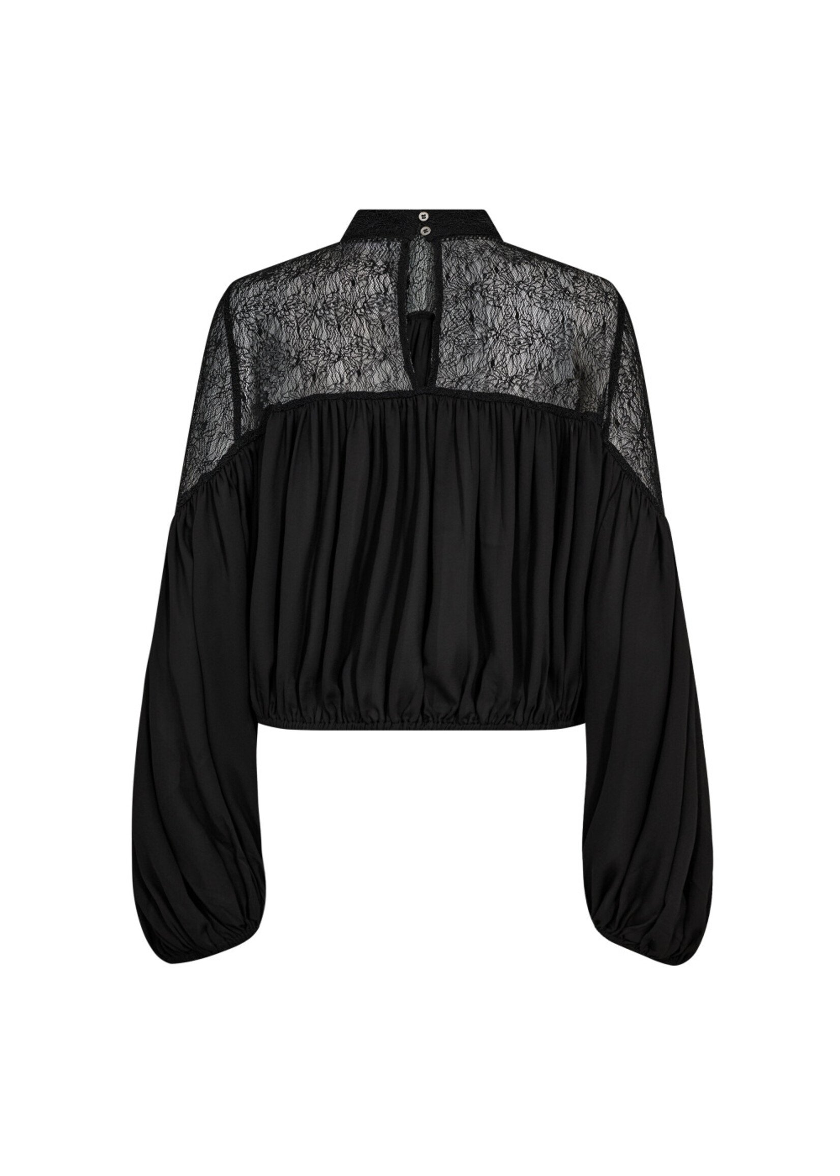 Co Couture Co'couture, MingoCC Mix Lace Blouse, Black, Size: