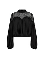 Co Couture Co'couture, MingoCC Mix Lace Blouse, Black, Size: