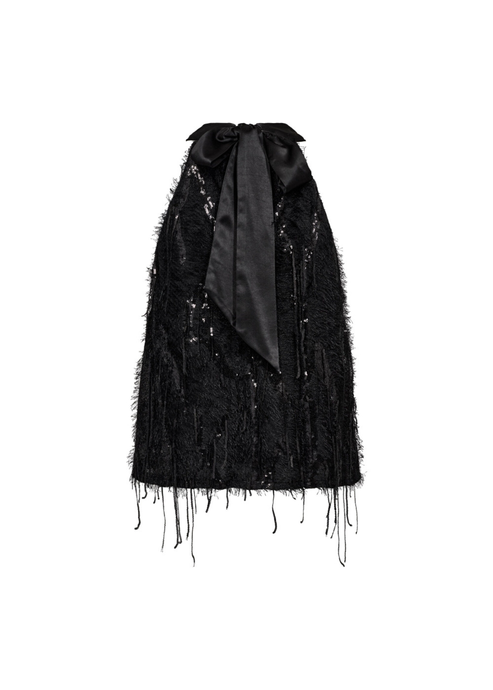 Co Couture Co'couture, SillaCC Sequin Halter Top, Black, Size: