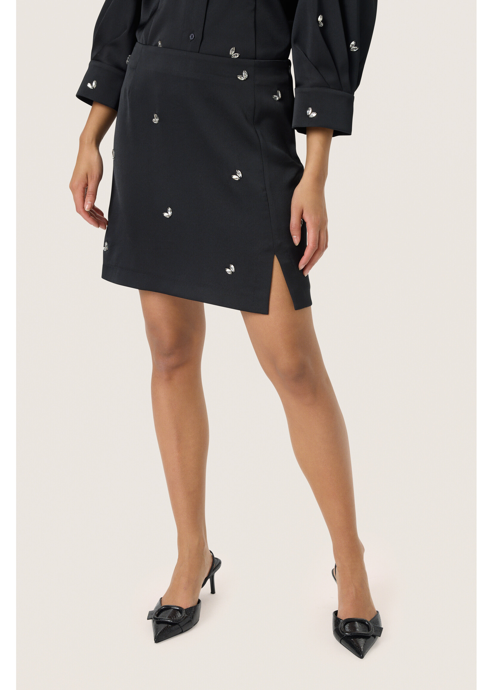 Soaked In Luxury Soaked, SLSelda Chiba Skirt, Black, Size: