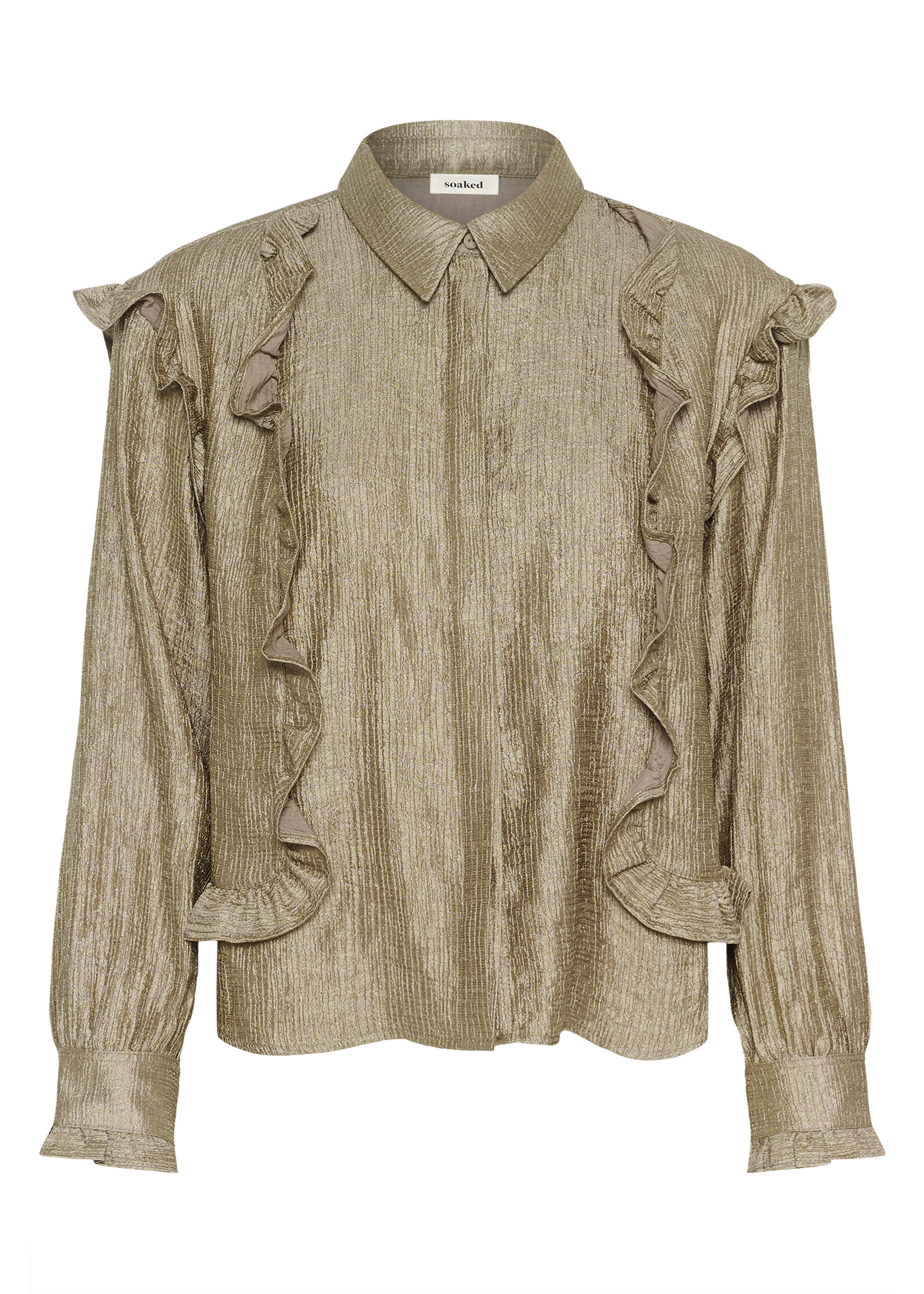 Soaked In Luxury Soaked, SLLaurie Karolina Shirt LS, Dune, Size: