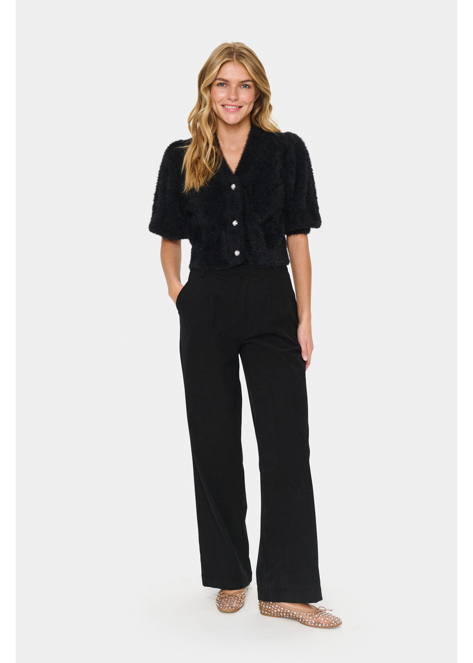 Saint Tropez Saint Tropez, BanniSZ SS Cardigan, Black, Size: