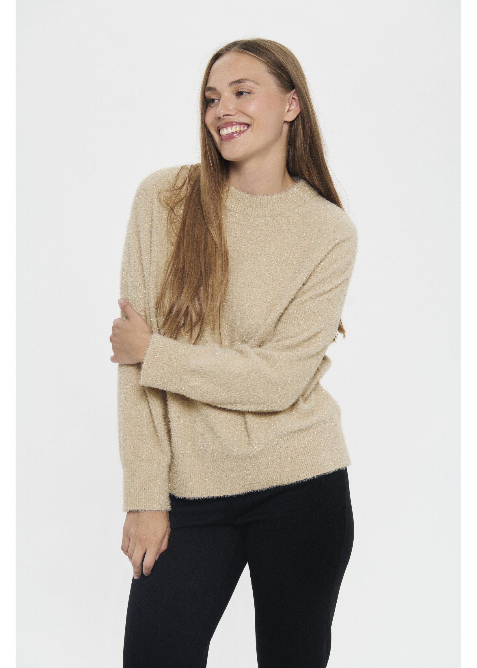 Saint Tropez Saint Tropez, NushaSZ Pullover, Sand, size: