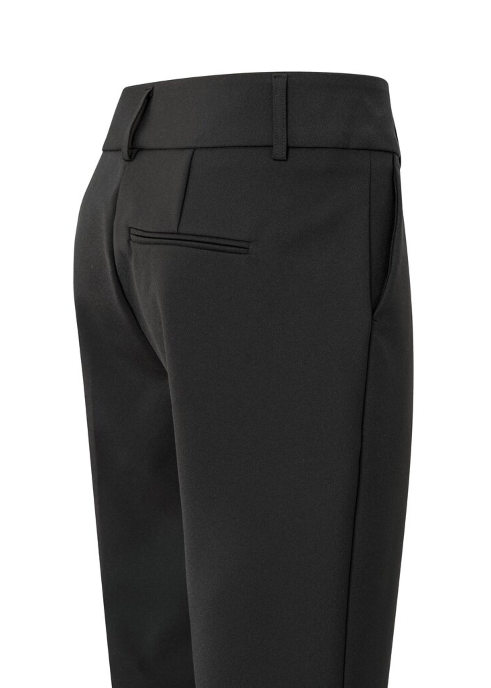 Yaya Yaya, Scuba broek met rechte pijpen, Black, Size: