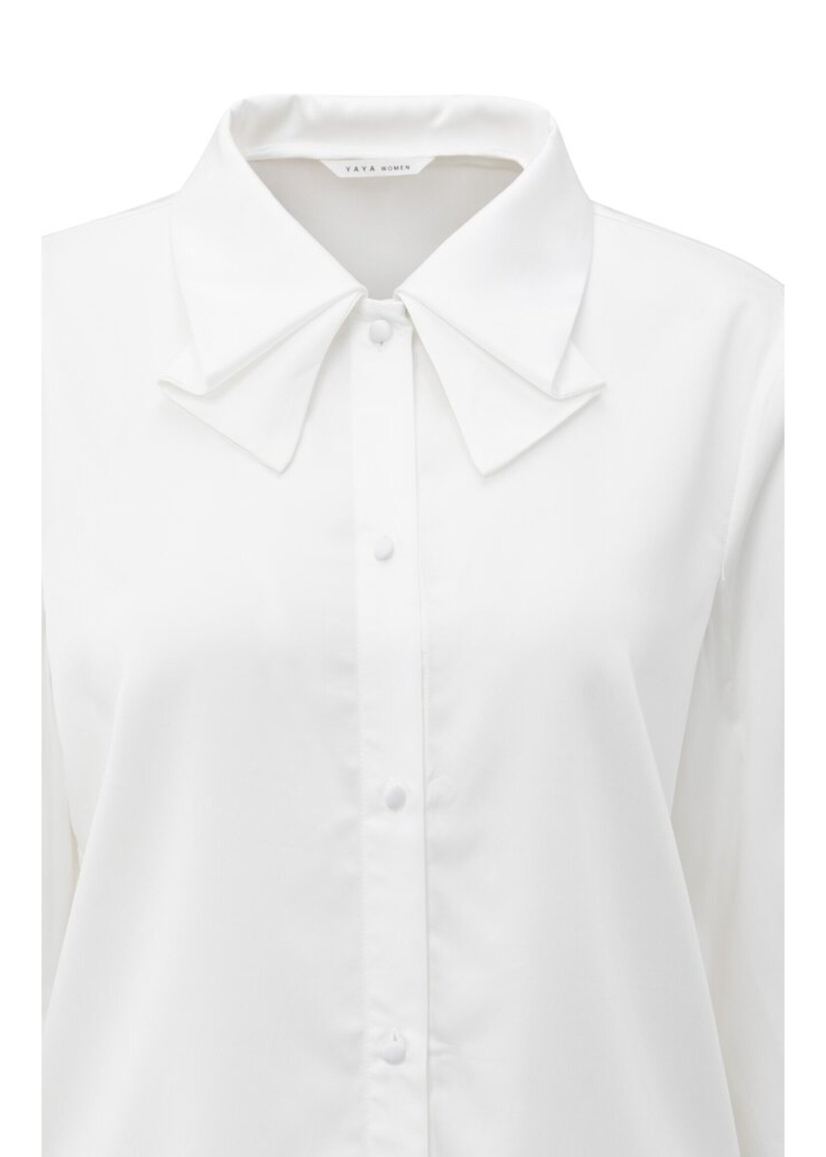 Yaya Yaya, Blouse met strikdetail, White, Size: