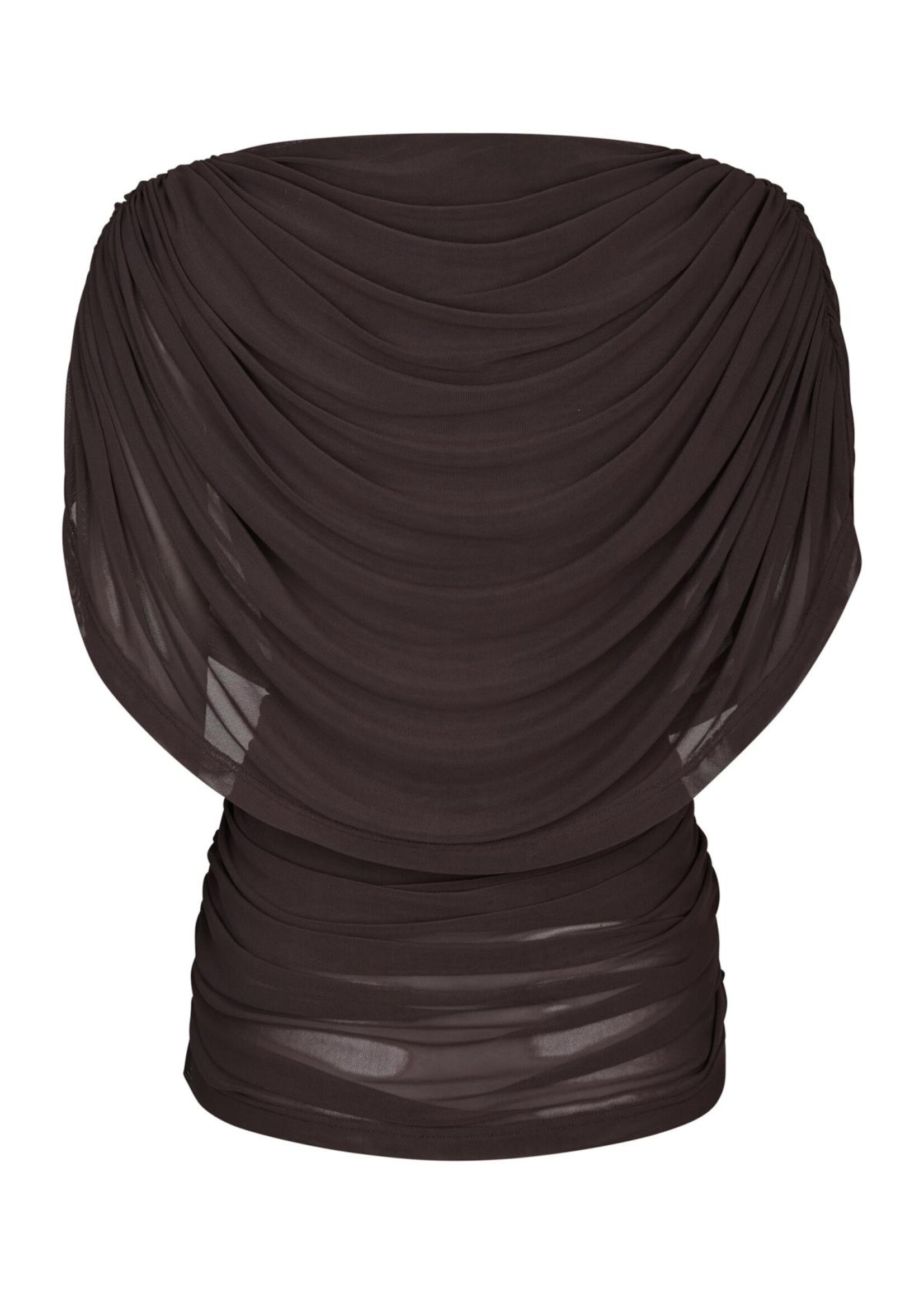 Neo Noir Neo Noir, Cottuna Drapy Mesh Top , Brown, Size: