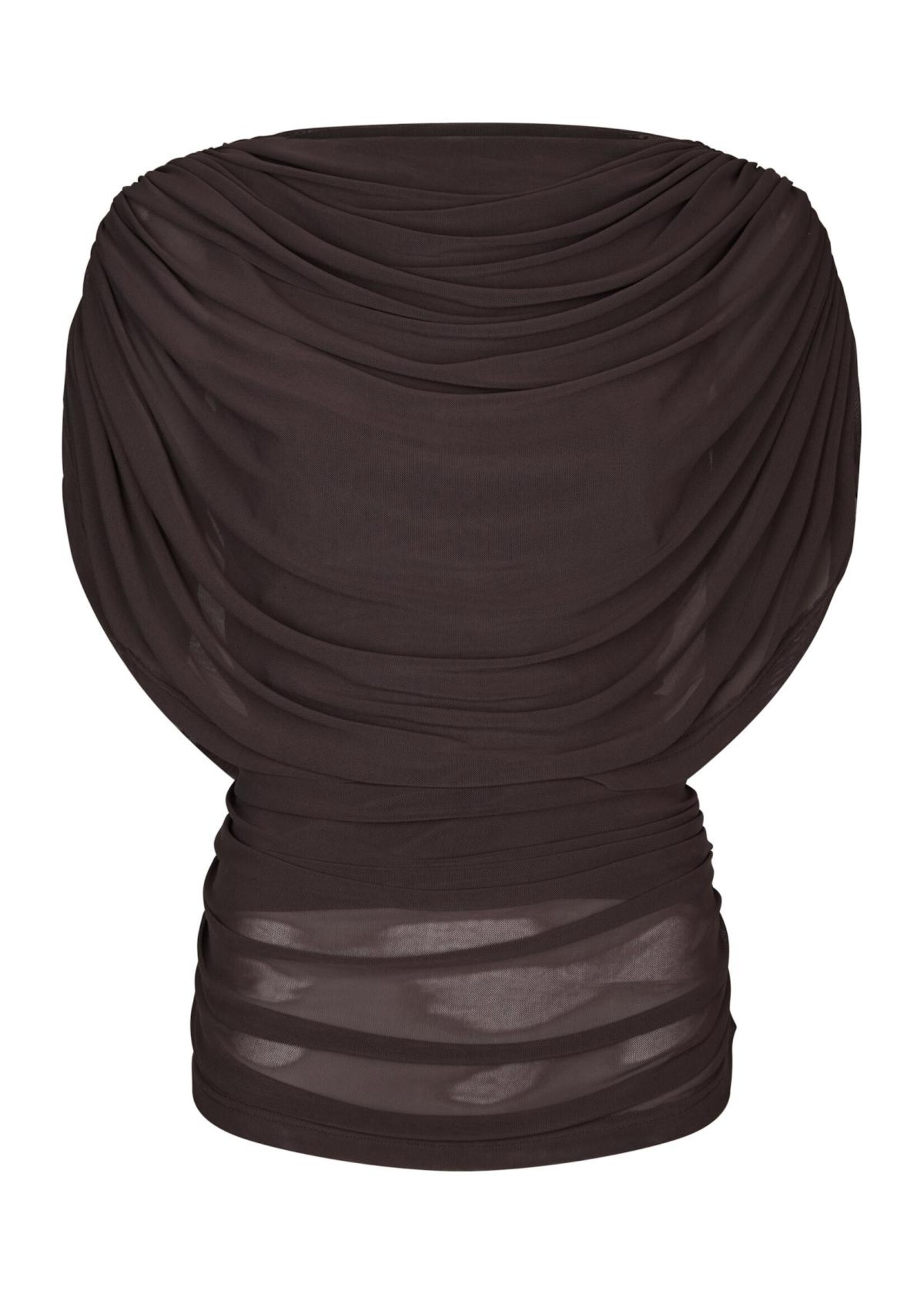 Neo Noir Neo Noir, Cottuna Drapy Mesh Top , Brown, Size: