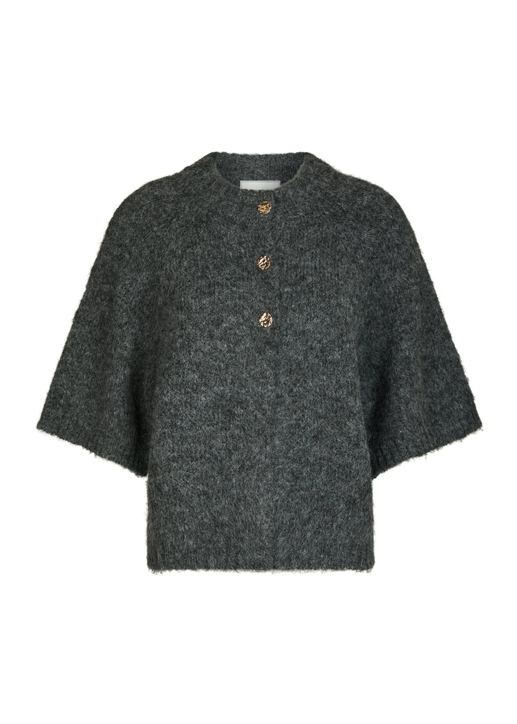 Neo Noir Neo Noir, Benuta Fluffy Knit Cardigan, Antraciet, Size: