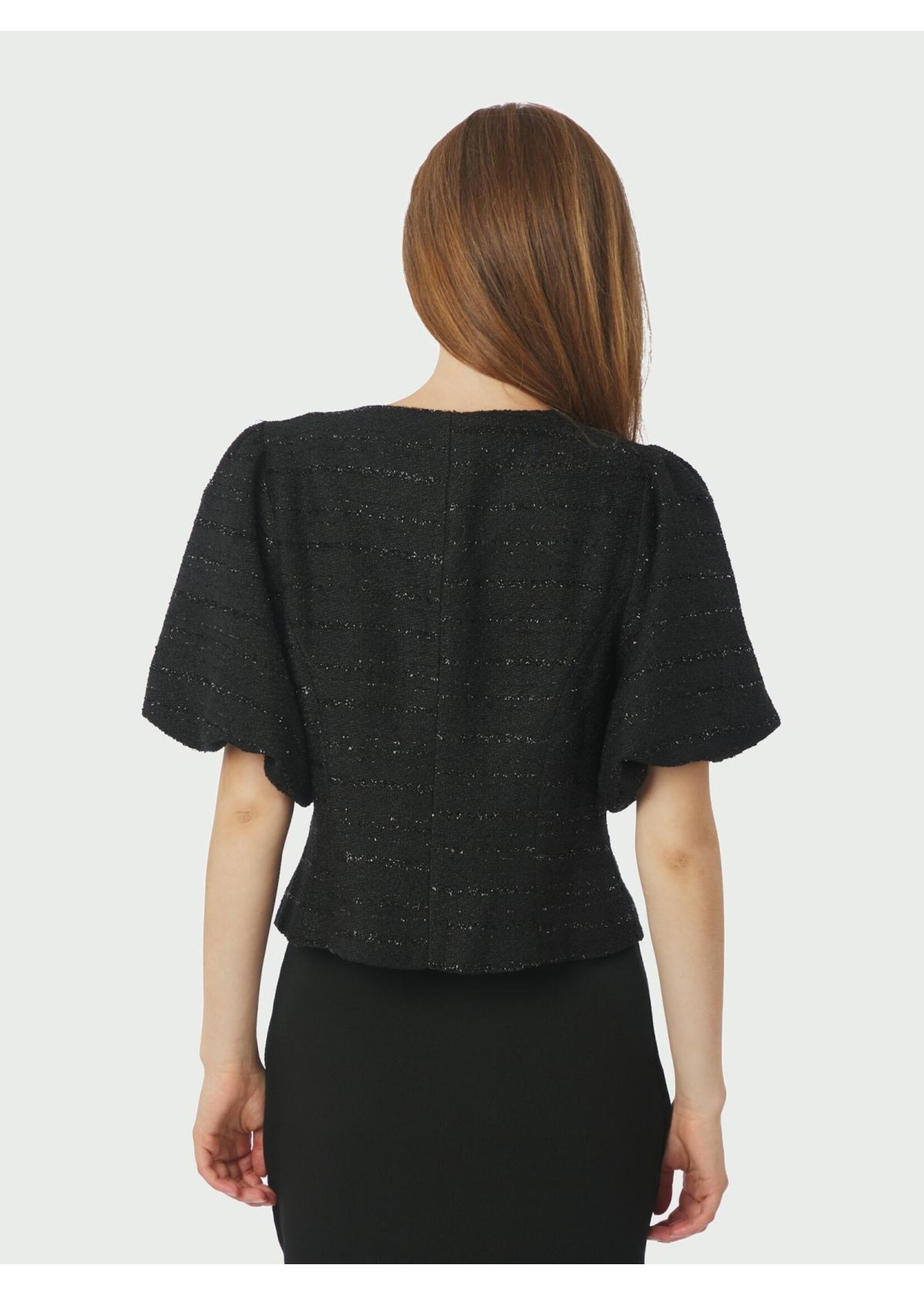 Neo Noir Neo Noir, Anela Boucle Blouse, Black, Size:
