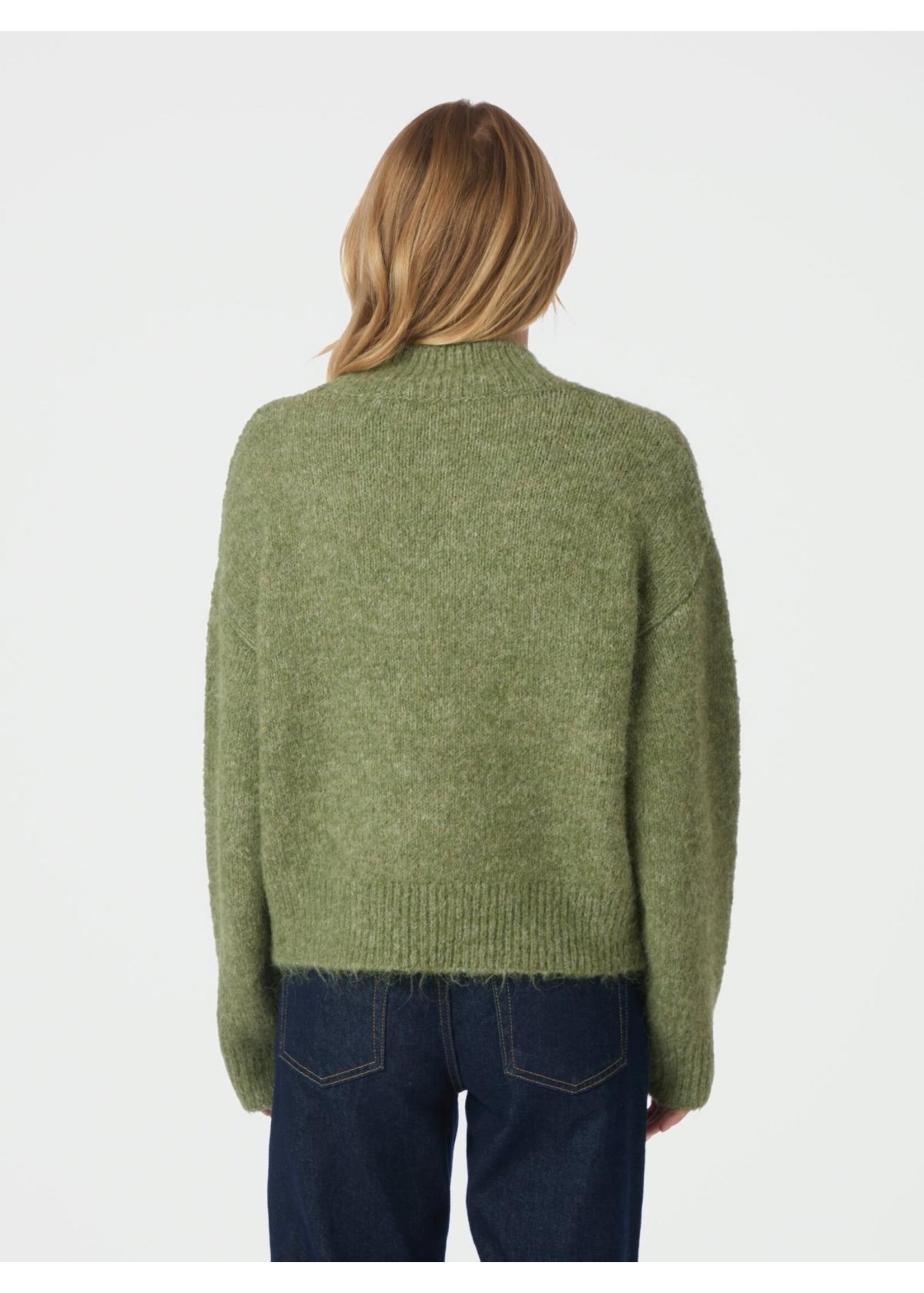 Neo Noir Neo Noir, Paulina Fluffy Knit Blouse, Dusty green, Size: