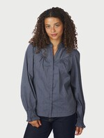 Neo Noir Neo Noir, Astrida Stripe Stone Blouse , Navy, Size: