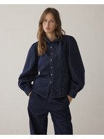 Summum Summum, Blouse Cotton lurex denim, Night blue denim, Size:
