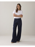 Summum Summum, Jeans wide leg Cotton lurex denim, Night blue denim, Size: