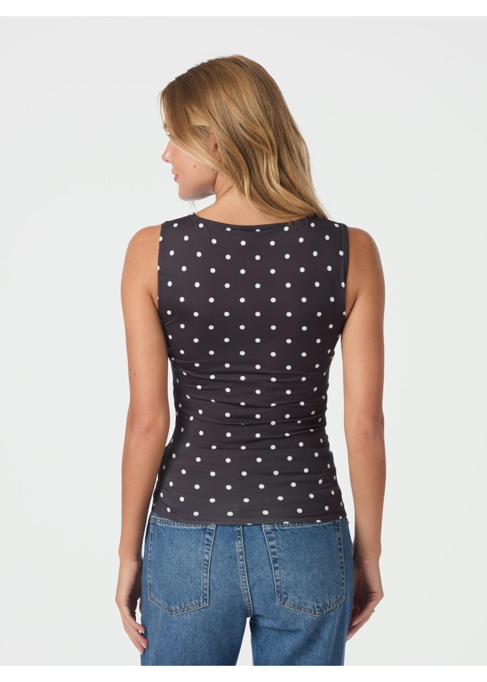 Neo Noir Neo Noir, Ditty Jersey Dot Top, Black, Size: