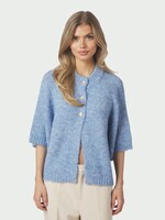 Neo Noir Neo Noir, Benuta Fluffy Knit Cardigan, Dusty blue, Size: