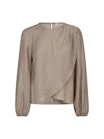 Co Couture Co'couture, ConnyCC Drape Blouse, Mink, Size: