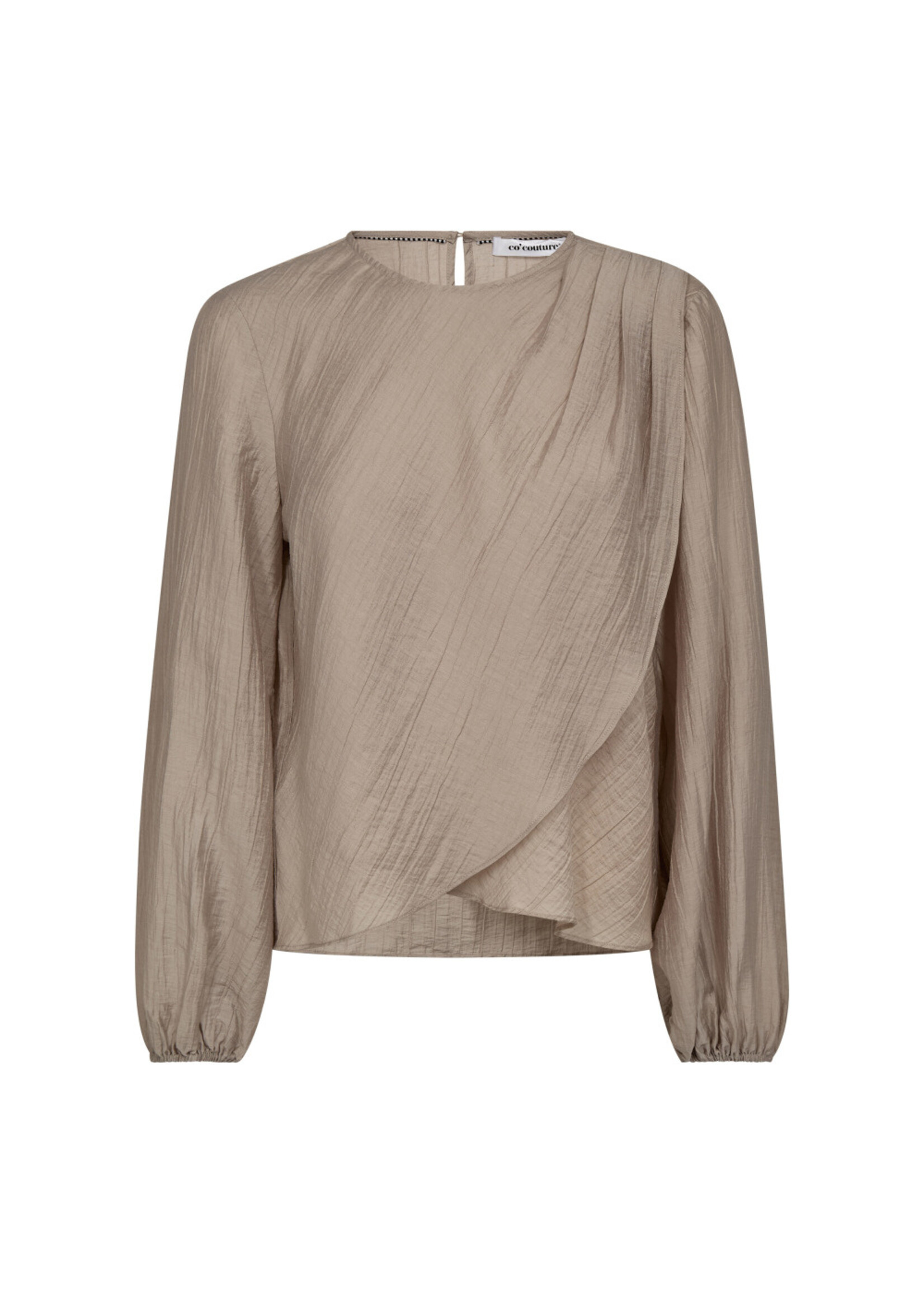 Co Couture Co'couture, ConnyCC Drape Blouse, Mink, Size: