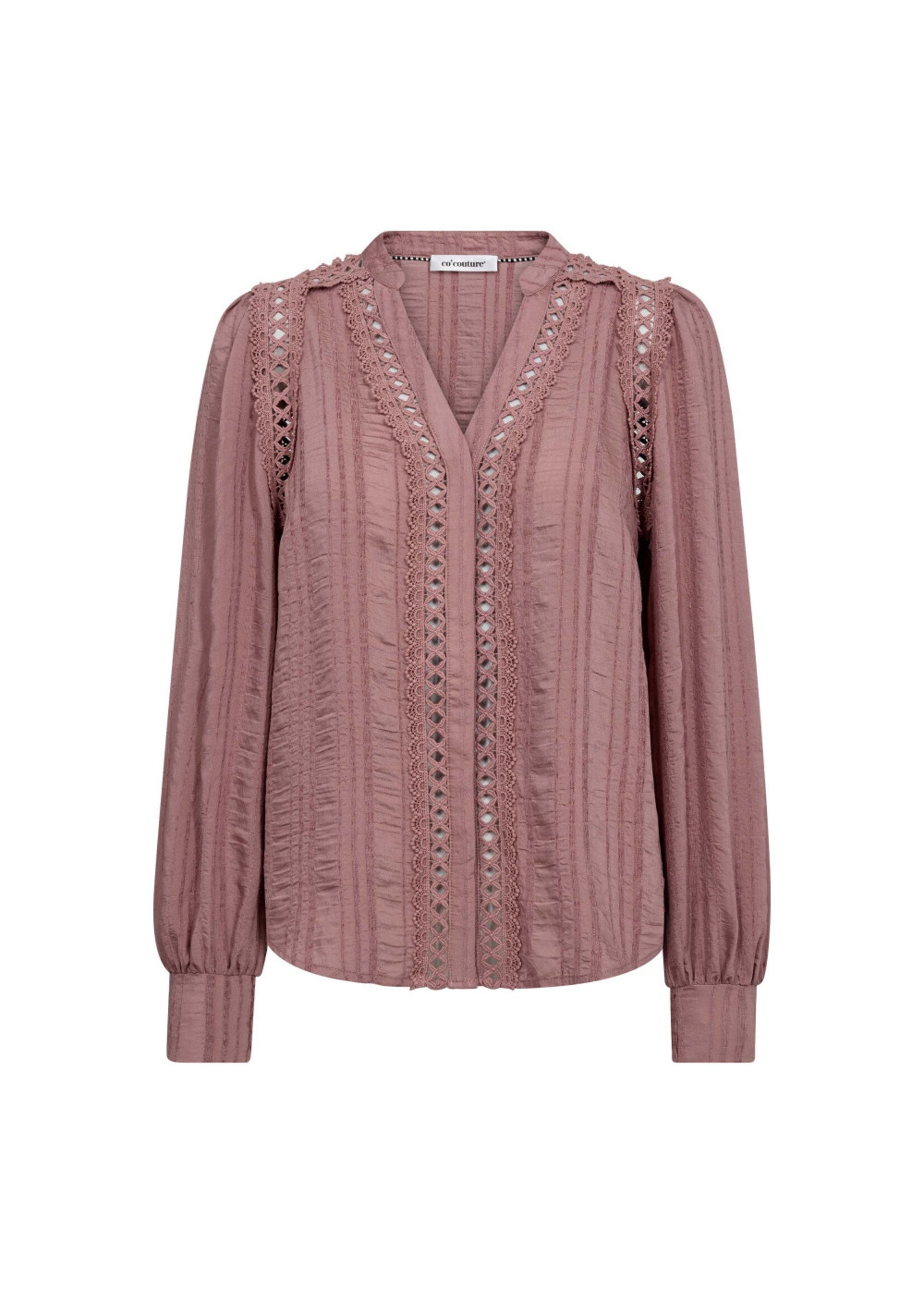 Co Couture Co'couture, KesiCC Lace V-Shirt, Old rose, Size: