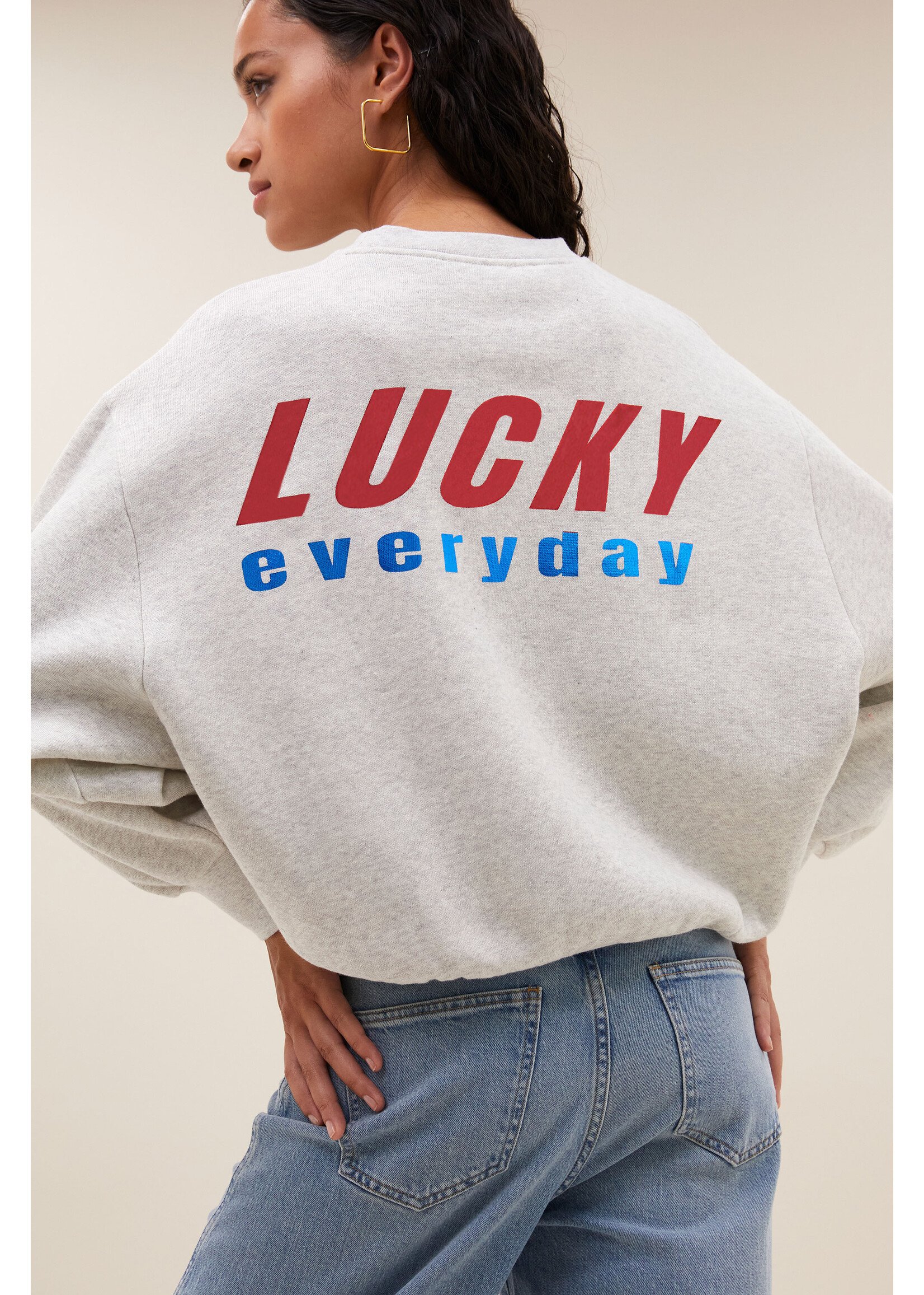 By-Bar By-bar, Bibi melange lucky everyday sweater, Light grey mel, Size: