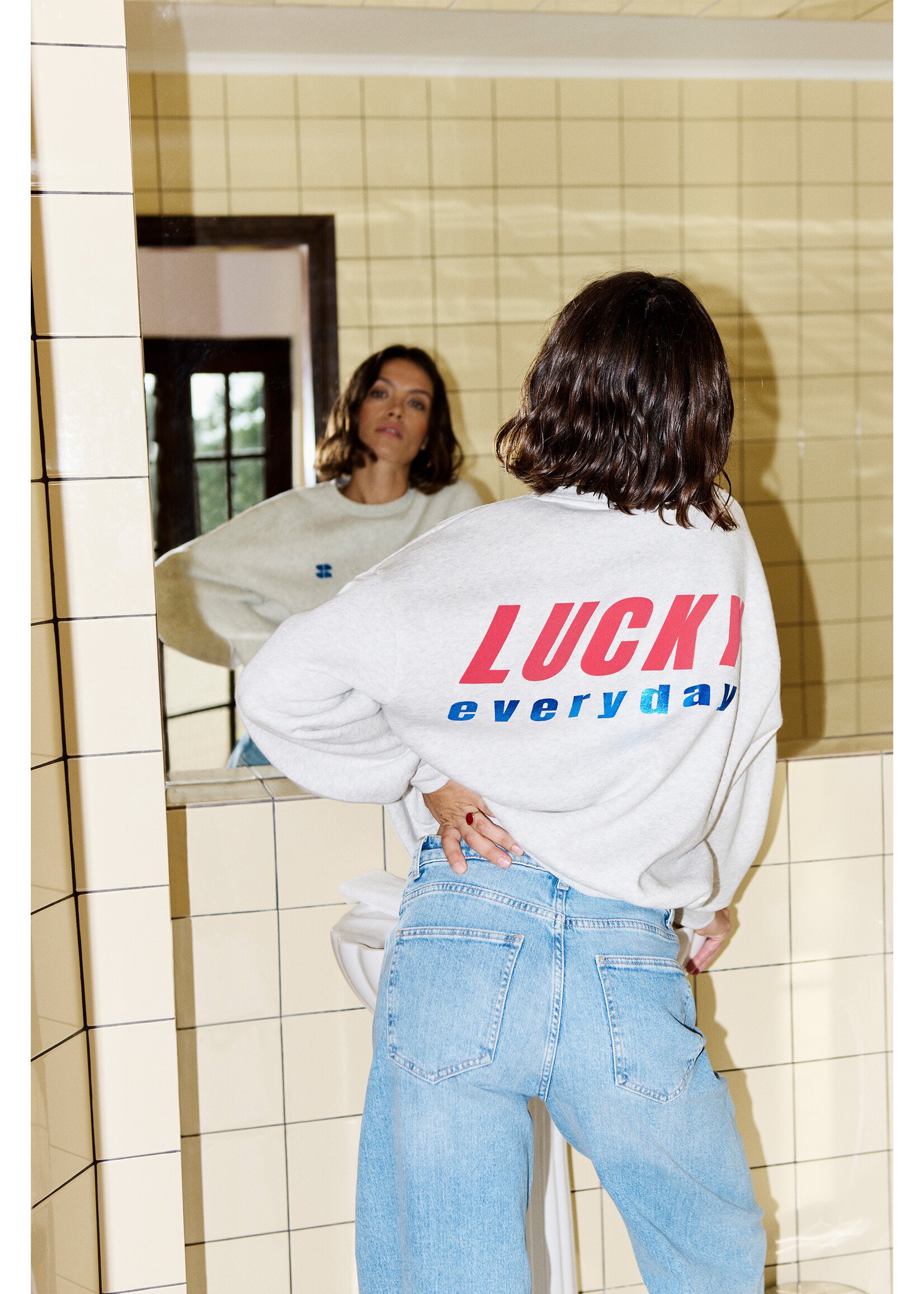 By-Bar By-bar, Bibi melange lucky everyday sweater, Light grey mel, Size: