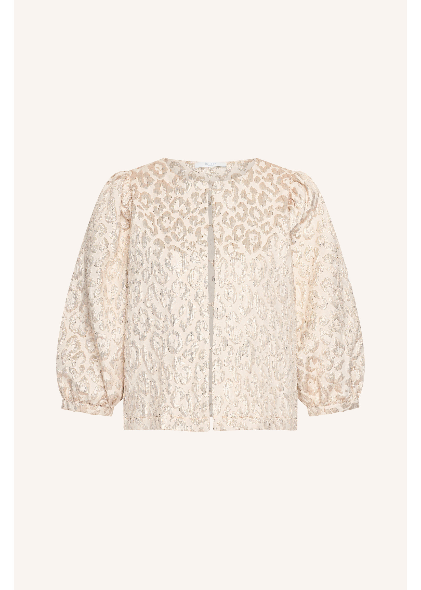 By-Bar By-Bar, Mauri sparkle cheetah blouse, Champagne, Size: