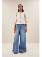 By-Bar By-Bar, Mauri sparkle cheetah blouse, Champagne, Size: