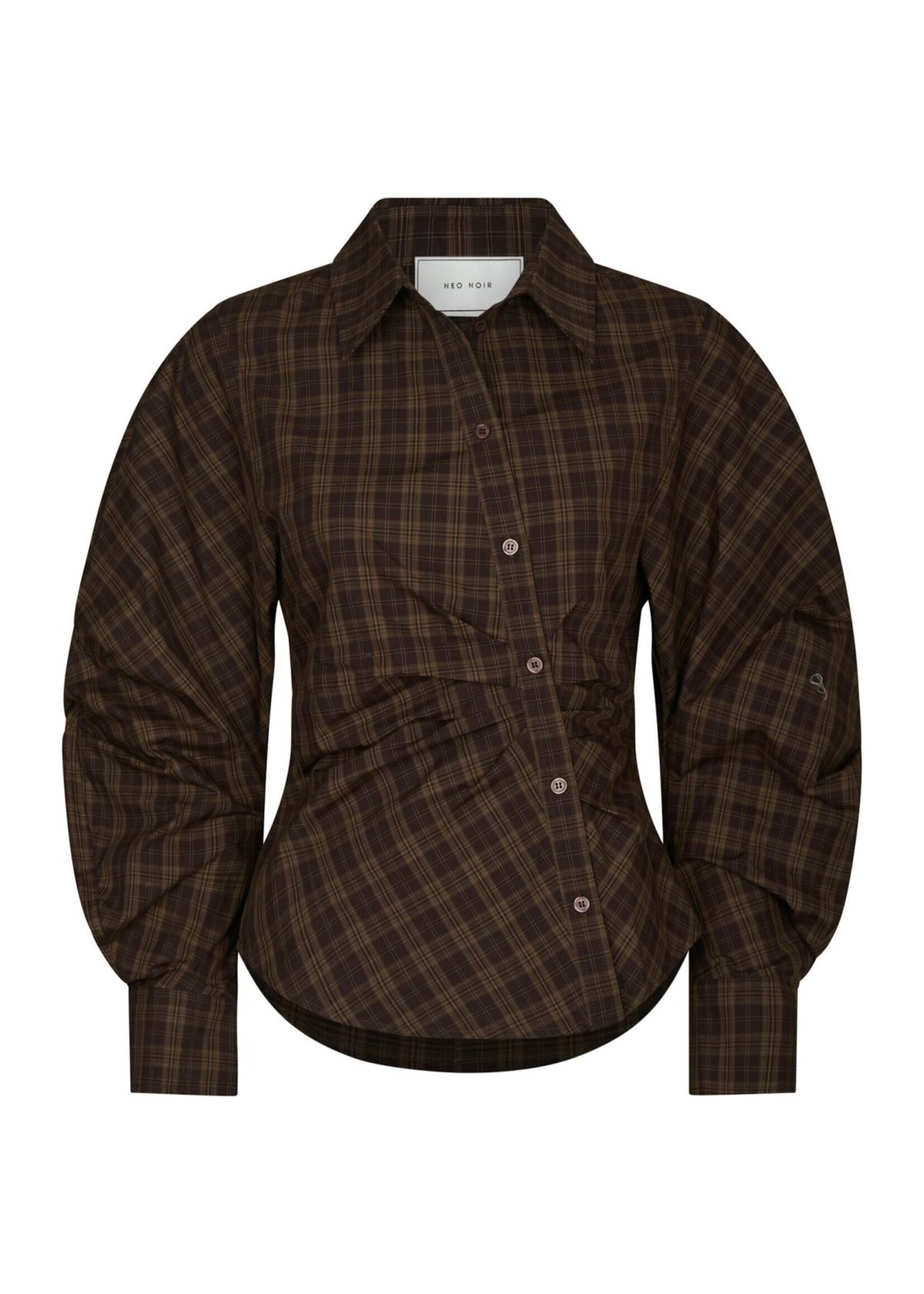 Neo Noir Neo Noir, Neoella Check Shirt , Dark Brown