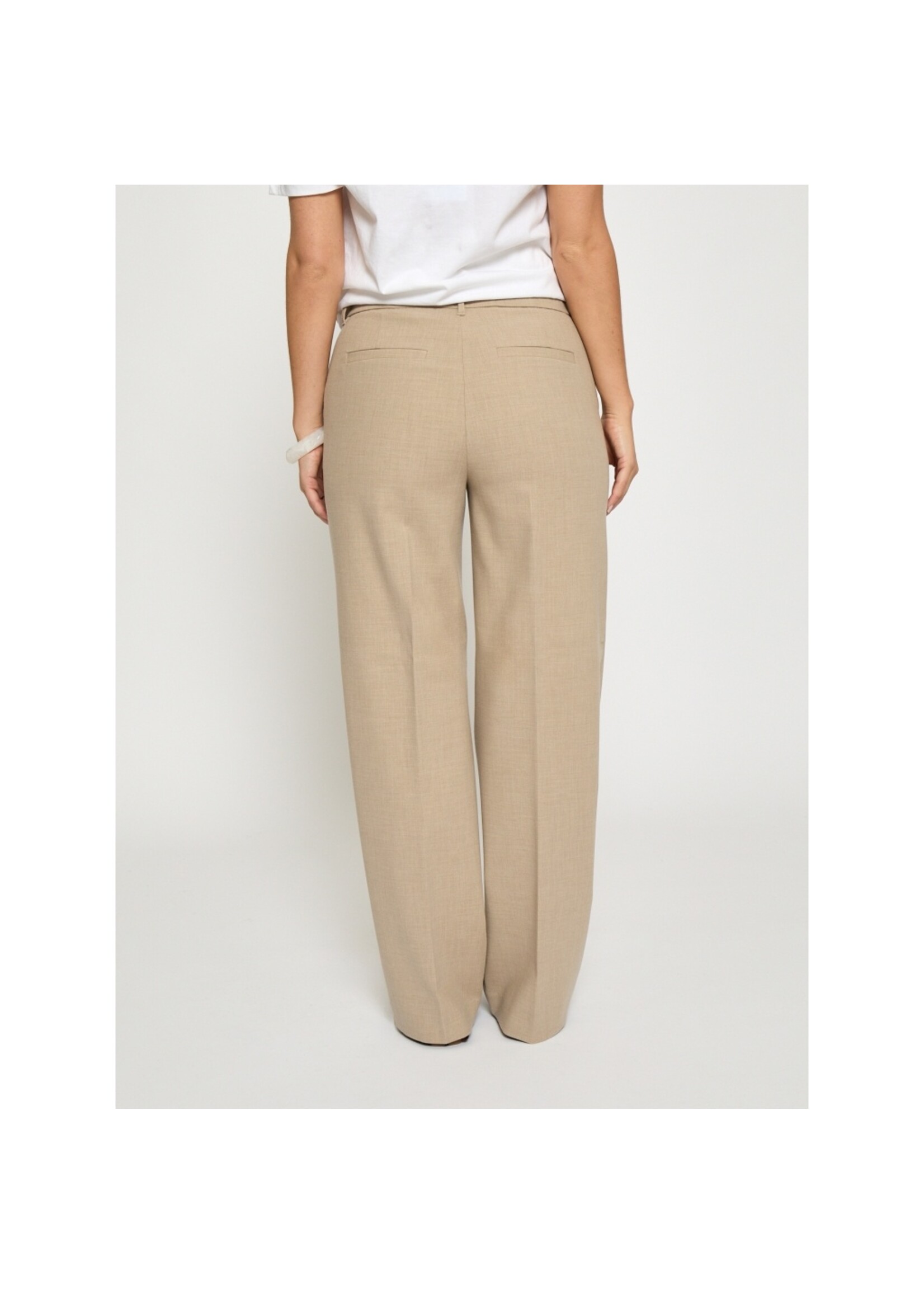 Minus Minus. MSWelma Mid Waist Pant, Sand grey, Size: