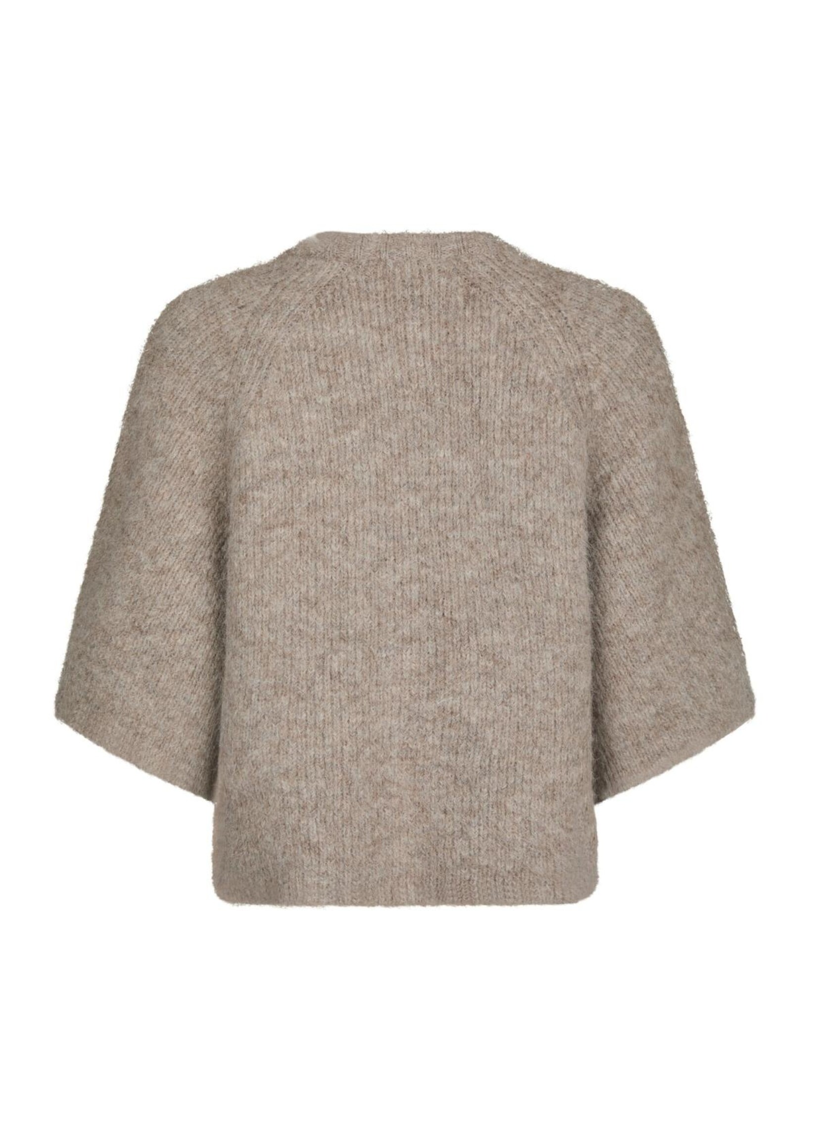 Neo Noir Neo Noir, Amaya Fluffy Knit Cardigan , Beige Melange