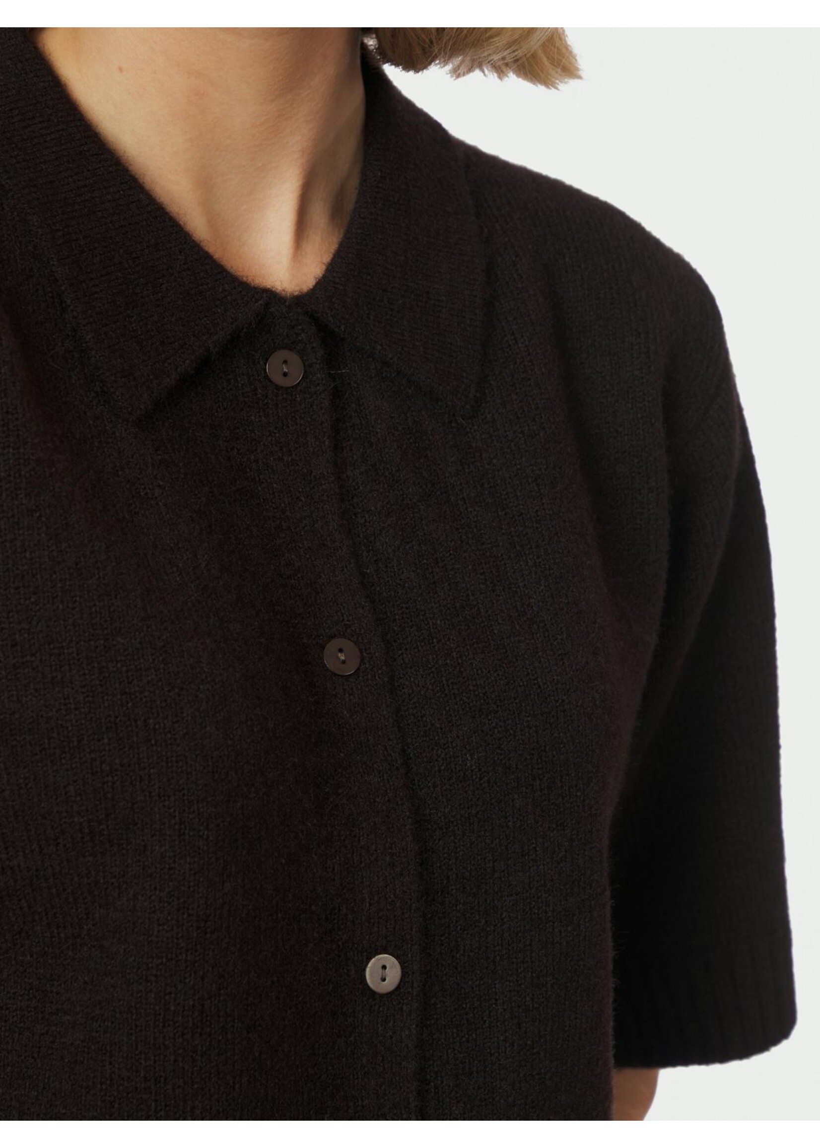 Neo Noir Neo Noir, Cunna Knit Blouse, Dark brown, Size: