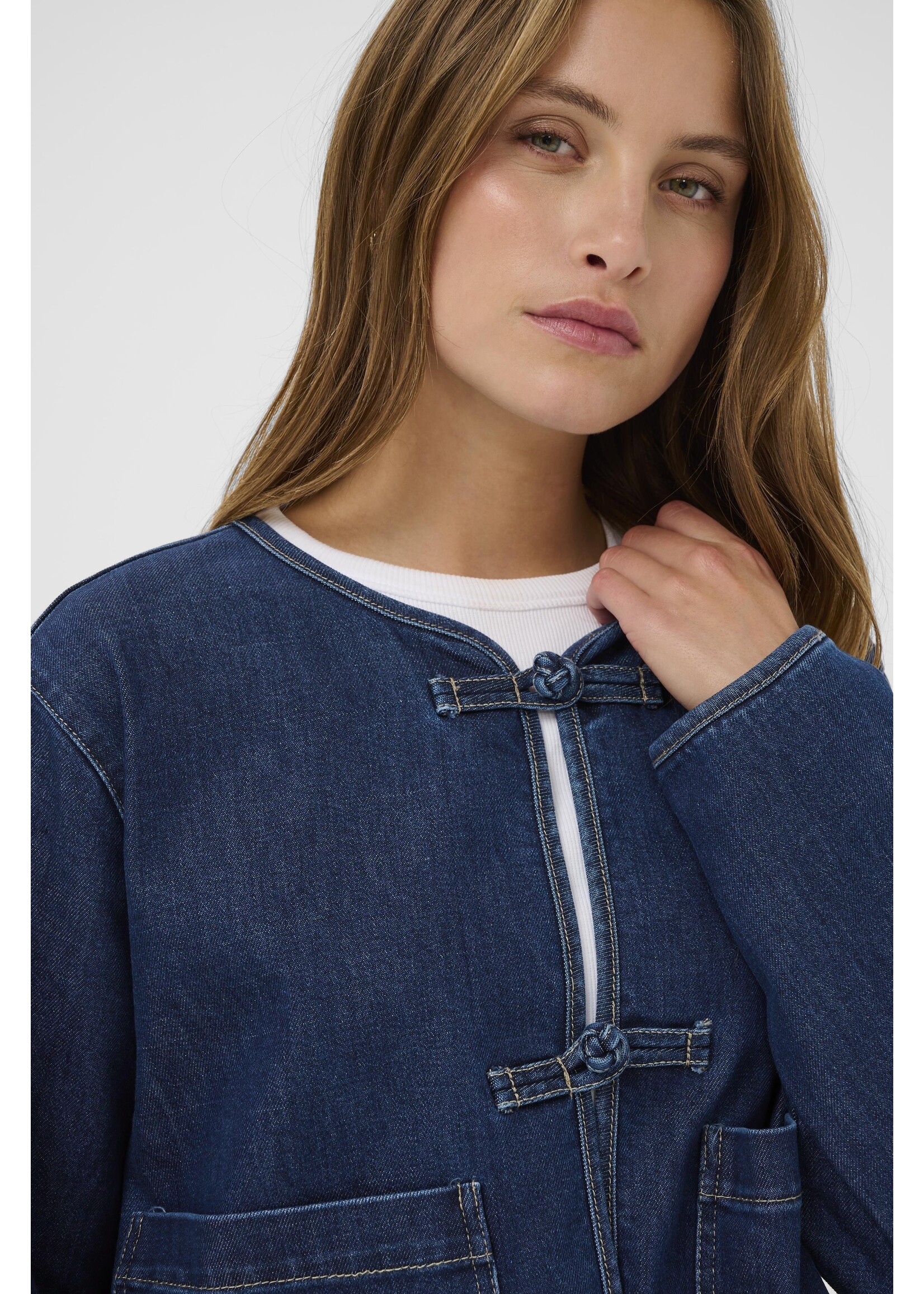 Saint Tropez Saint Tropez, OivySZ Jacket, Blue denim, Size: