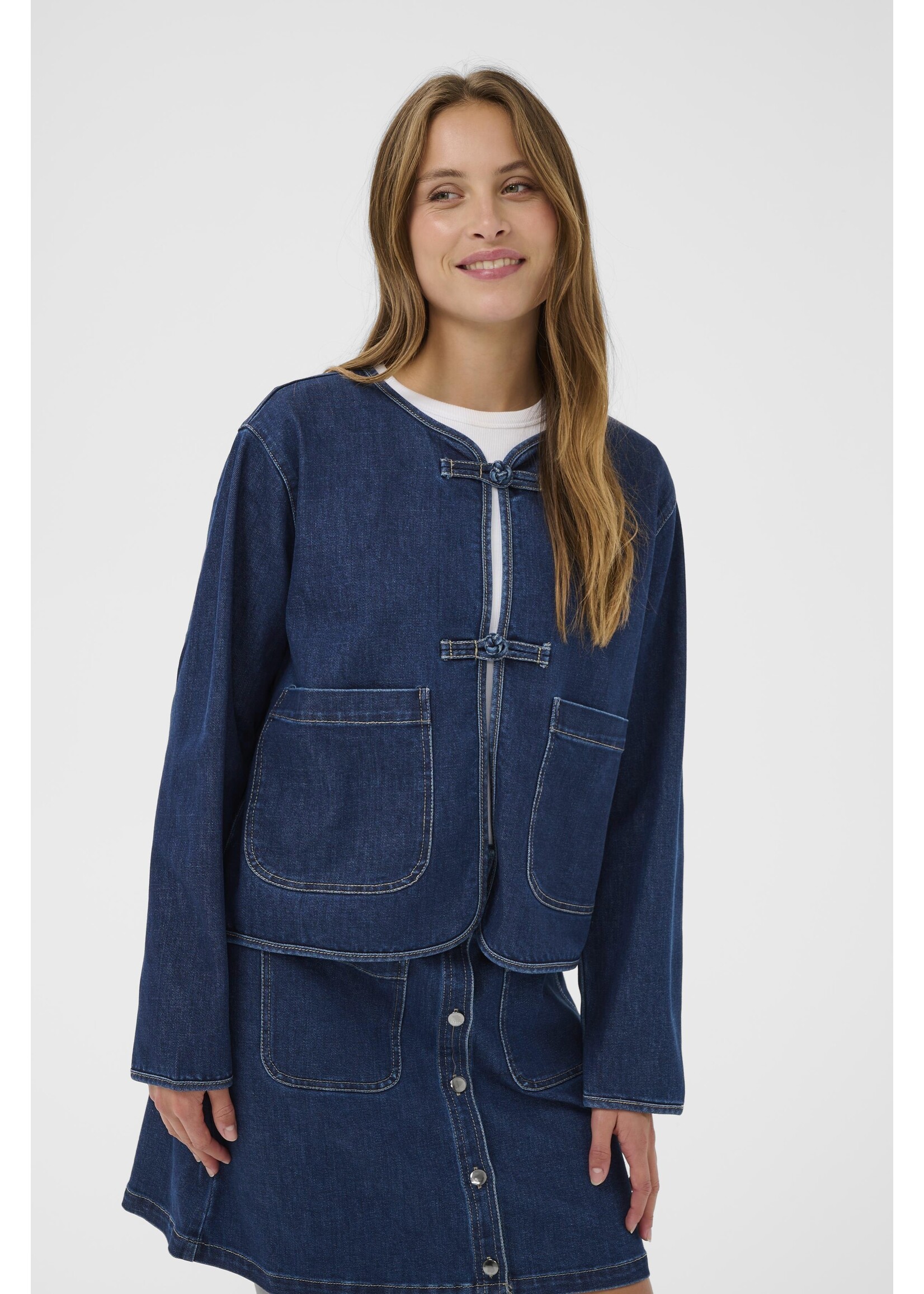 Saint Tropez Saint Tropez, OivySZ Jacket, Blue denim, Size: