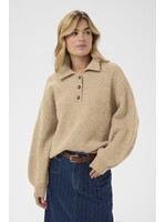 Saint Tropez Saint Tropez, OttolineSZ Polo Pullover, Tannin Melange, Size: