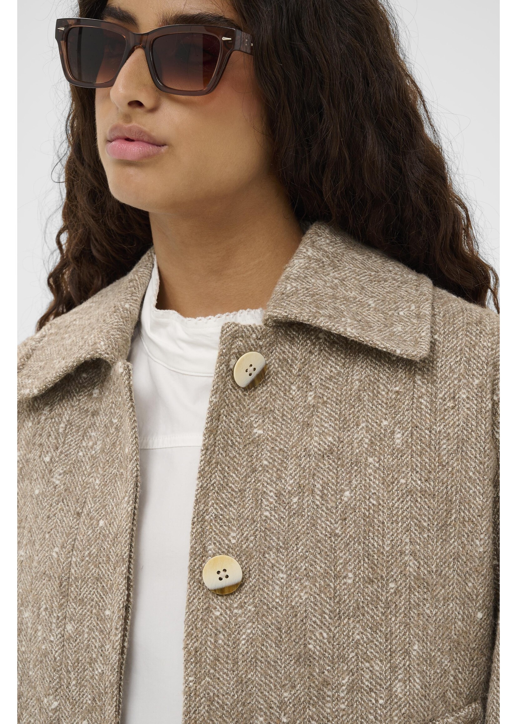 Soaked In Luxury Soaked, SLOleia Akeleje Jacket, Twill brown, Size: