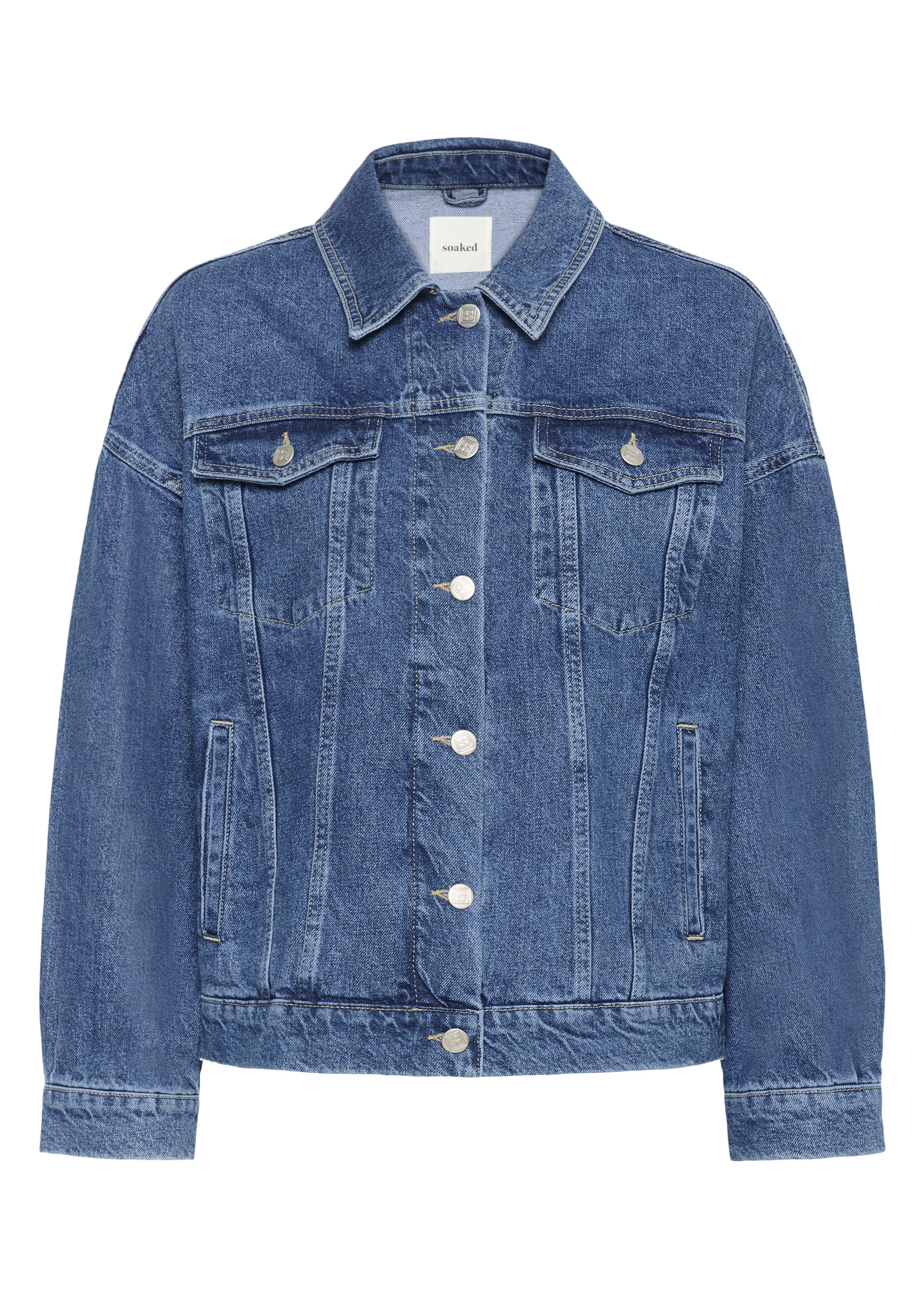 Soaked In Luxury Soaked, SLNamira Jacket, Blue denim, Size: