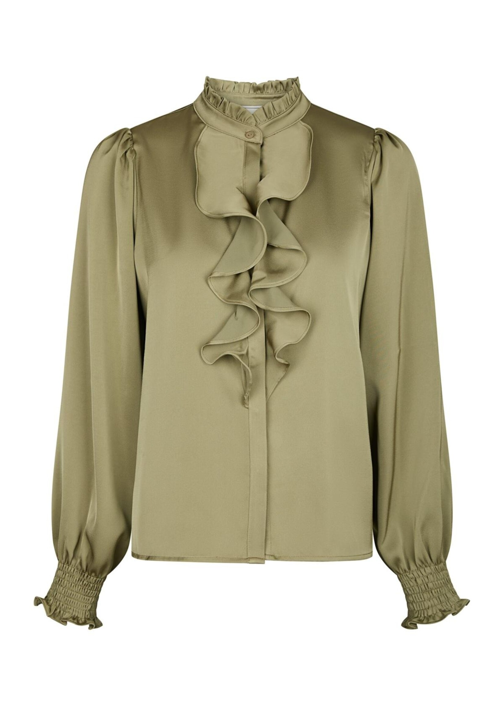 Neo Noir Neo Noir, Zamola Blouse, Dusty Army, Size: