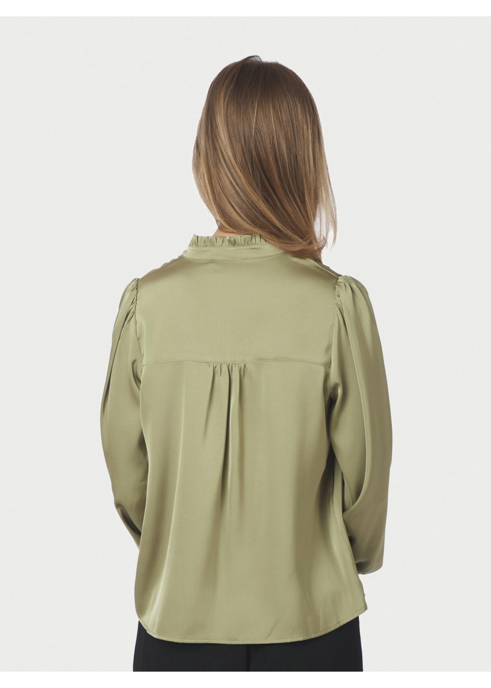 Neo Noir Neo Noir, Zamola Blouse, Dusty Army, Size: