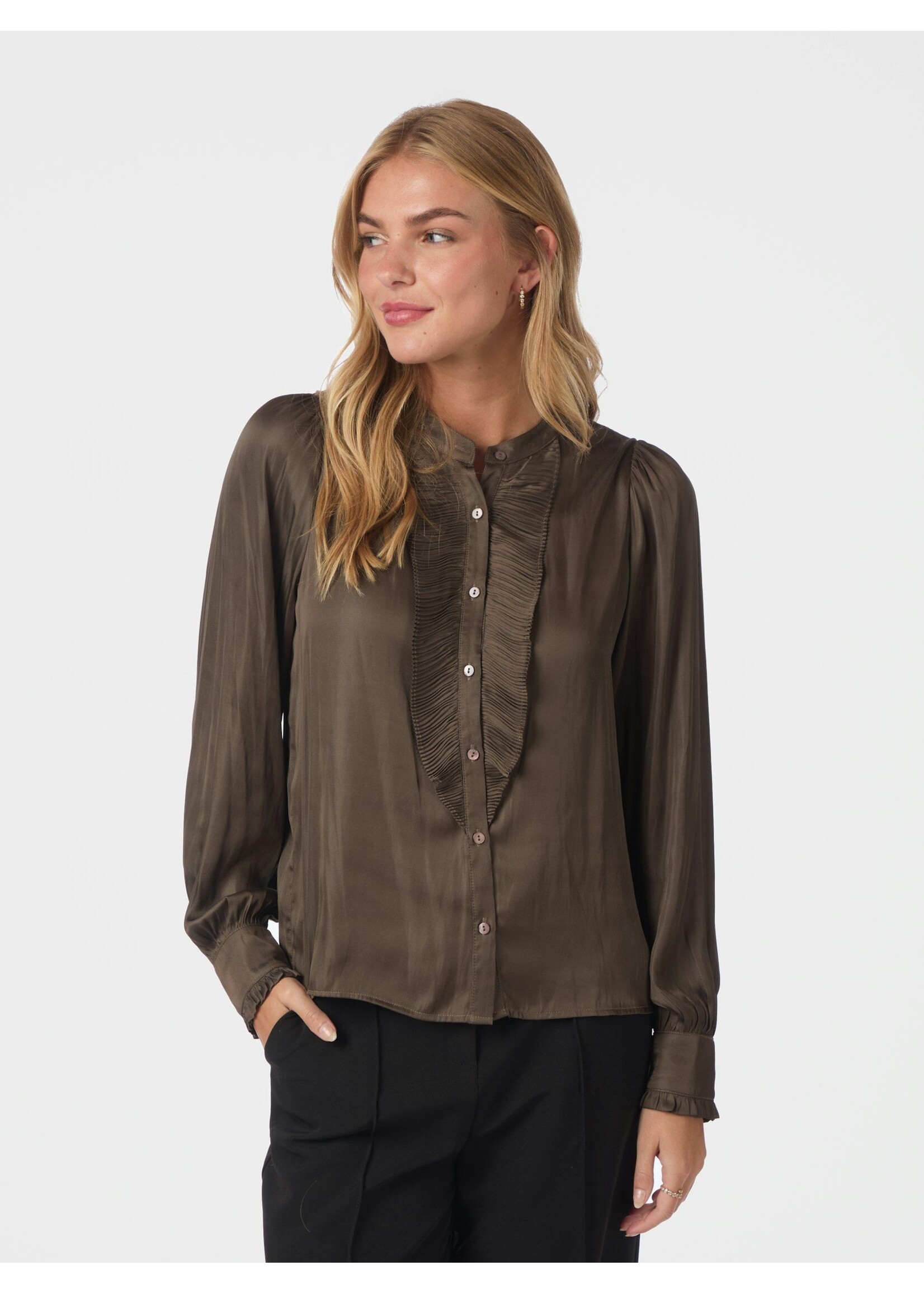 Neo Noir Neo Noir, Zola Blouse, Dark brown
