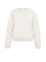 Yaya Yaya, Sweater met opgestikte tekst en ronde hals, Grey, Size: