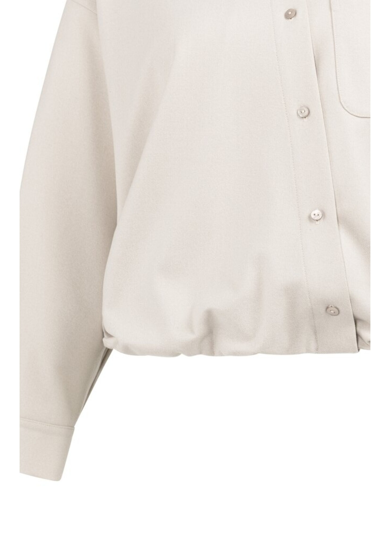 Yaya Yaya, Blouse met asymmetrische sluiting en elastische zoom, Grey, Size: