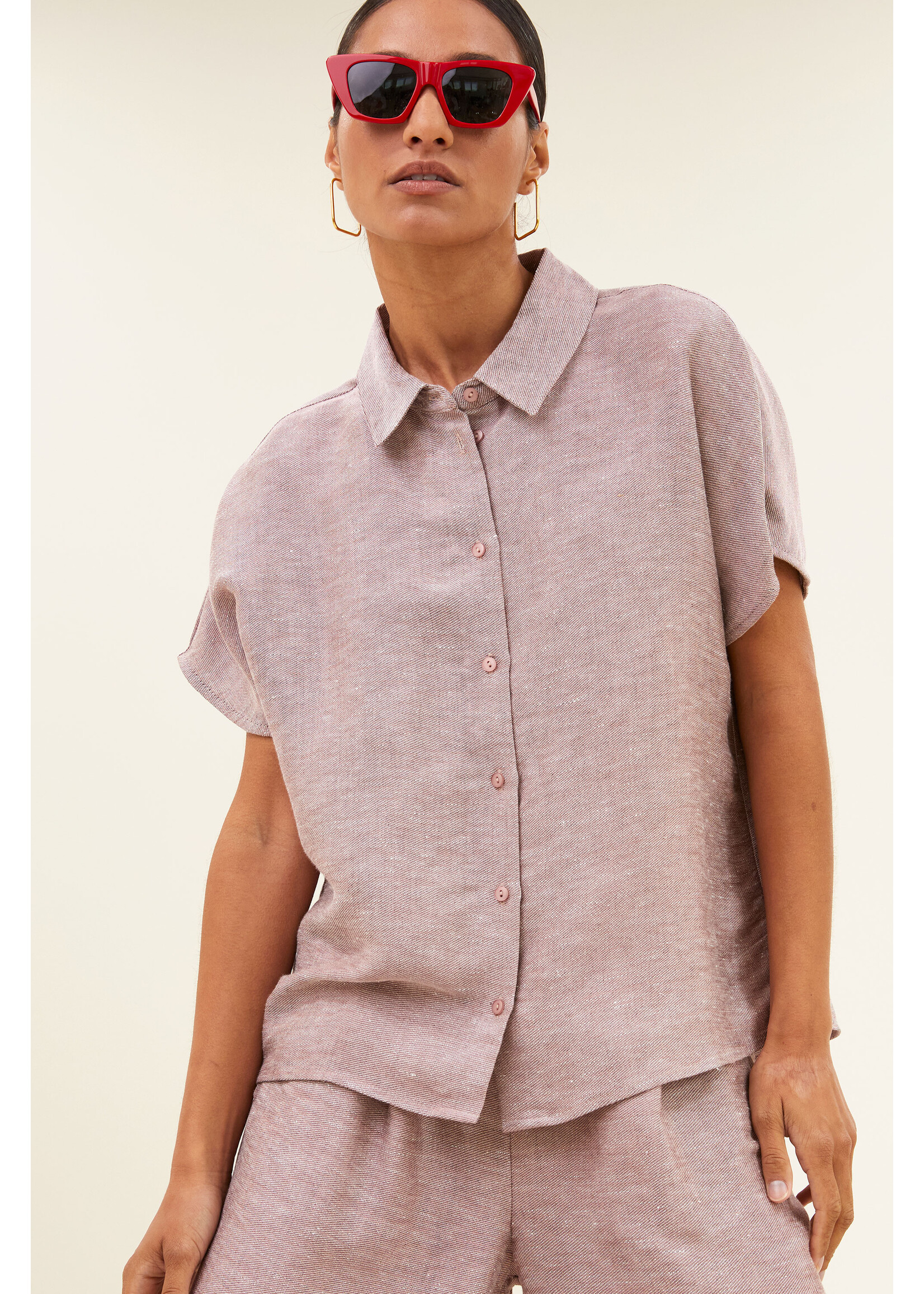 By-Bar By-Bar, barley gloss blouse, Mellow rose, Size: