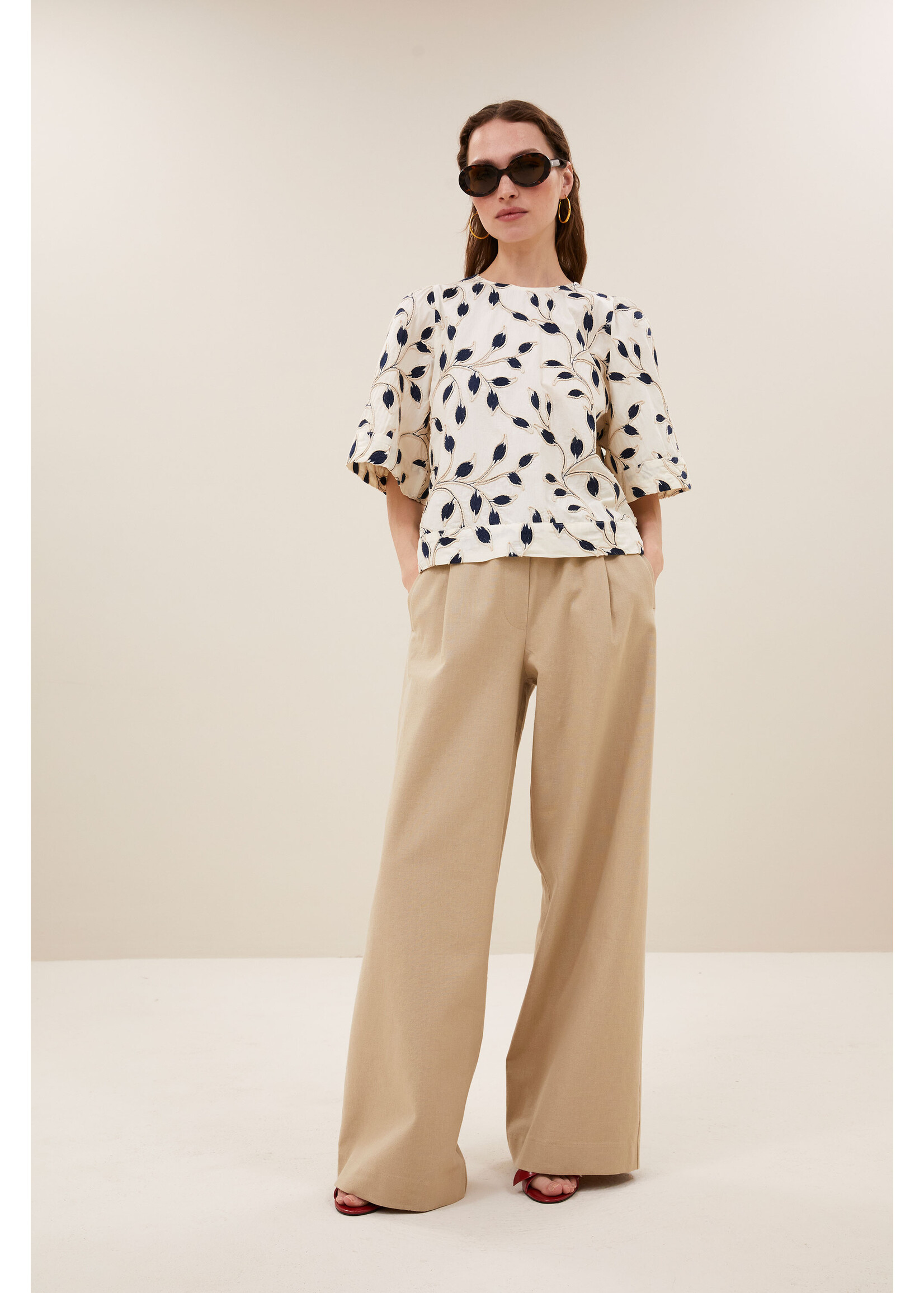 By-Bar By-Bar, olivia botanic blouse, Midnight, Size: