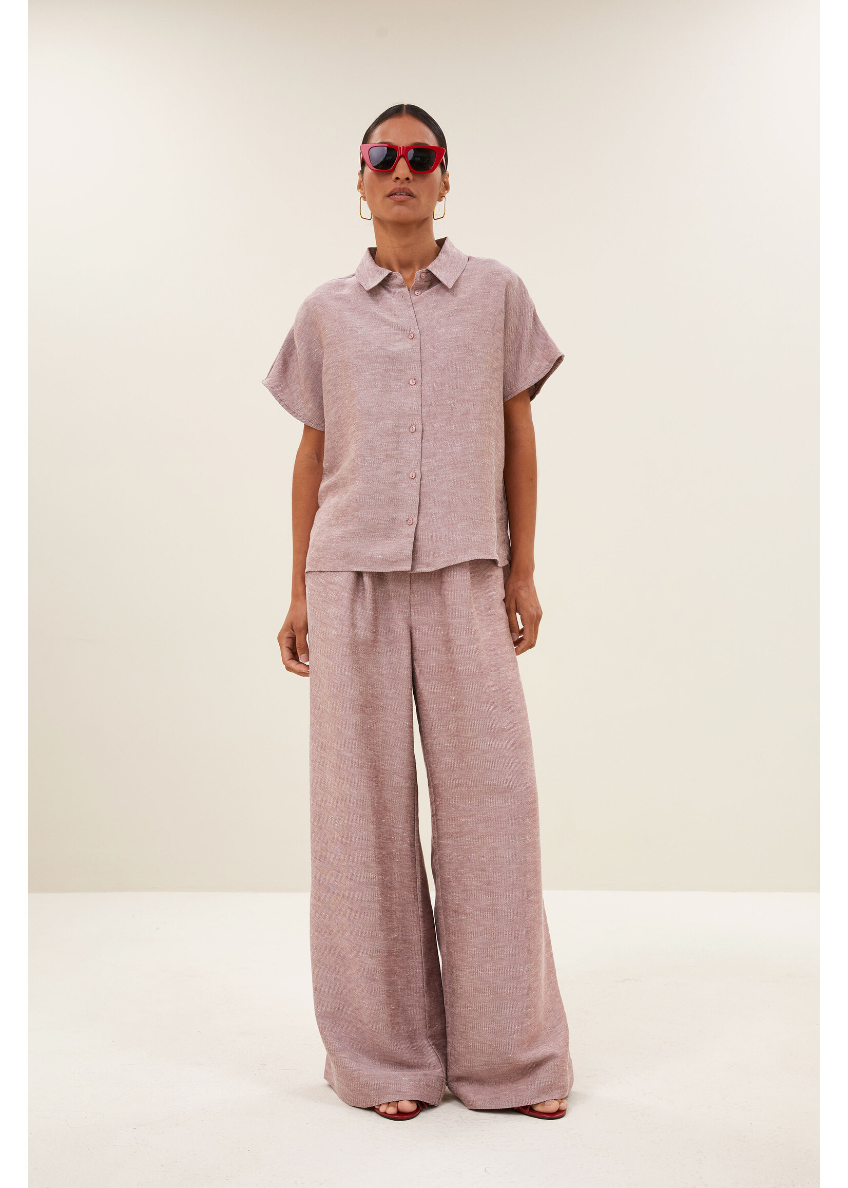 By-Bar By-Bar, celin gloss pants, Mellow rose, Size: