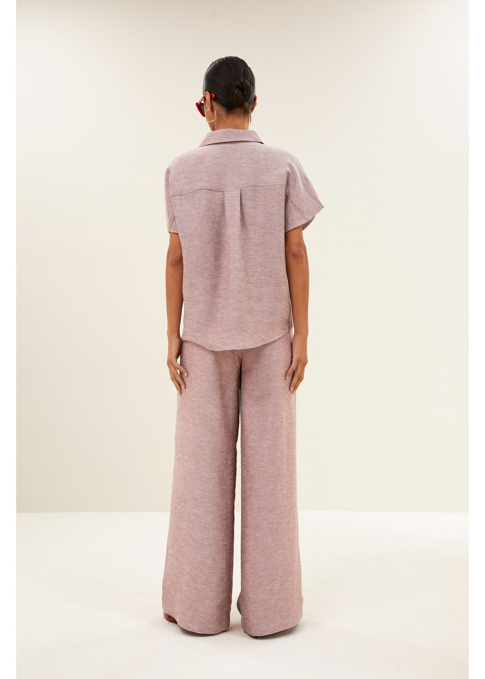 By-Bar By-Bar, celin gloss pants, Mellow rose, Size: